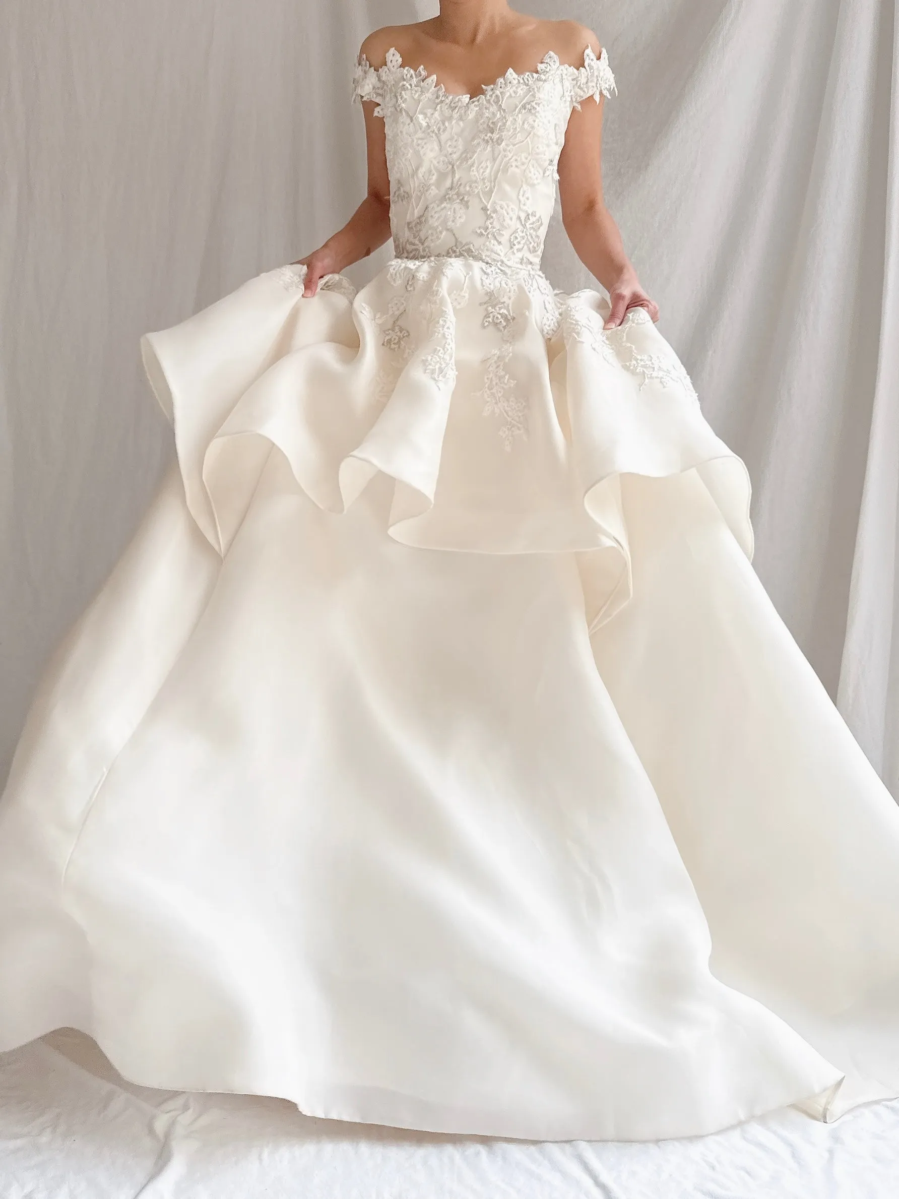 Liancarlo Couture Silk Organza Layered Gown - S/6