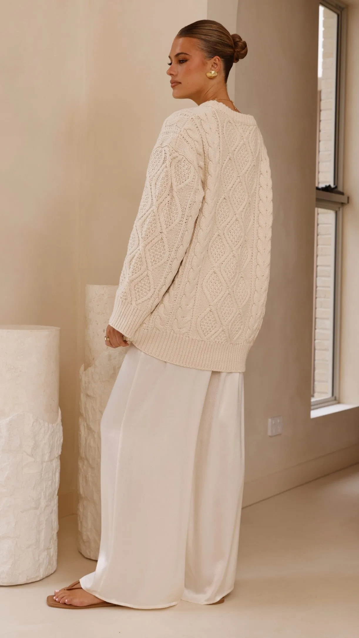Luna Knit Sweater - Cream
