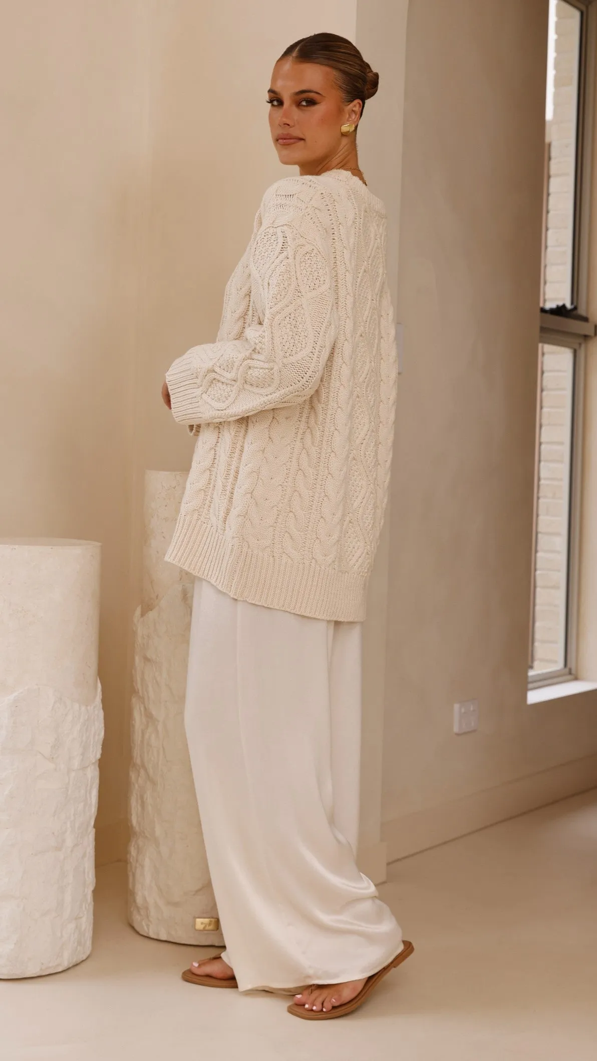 Luna Knit Sweater - Cream