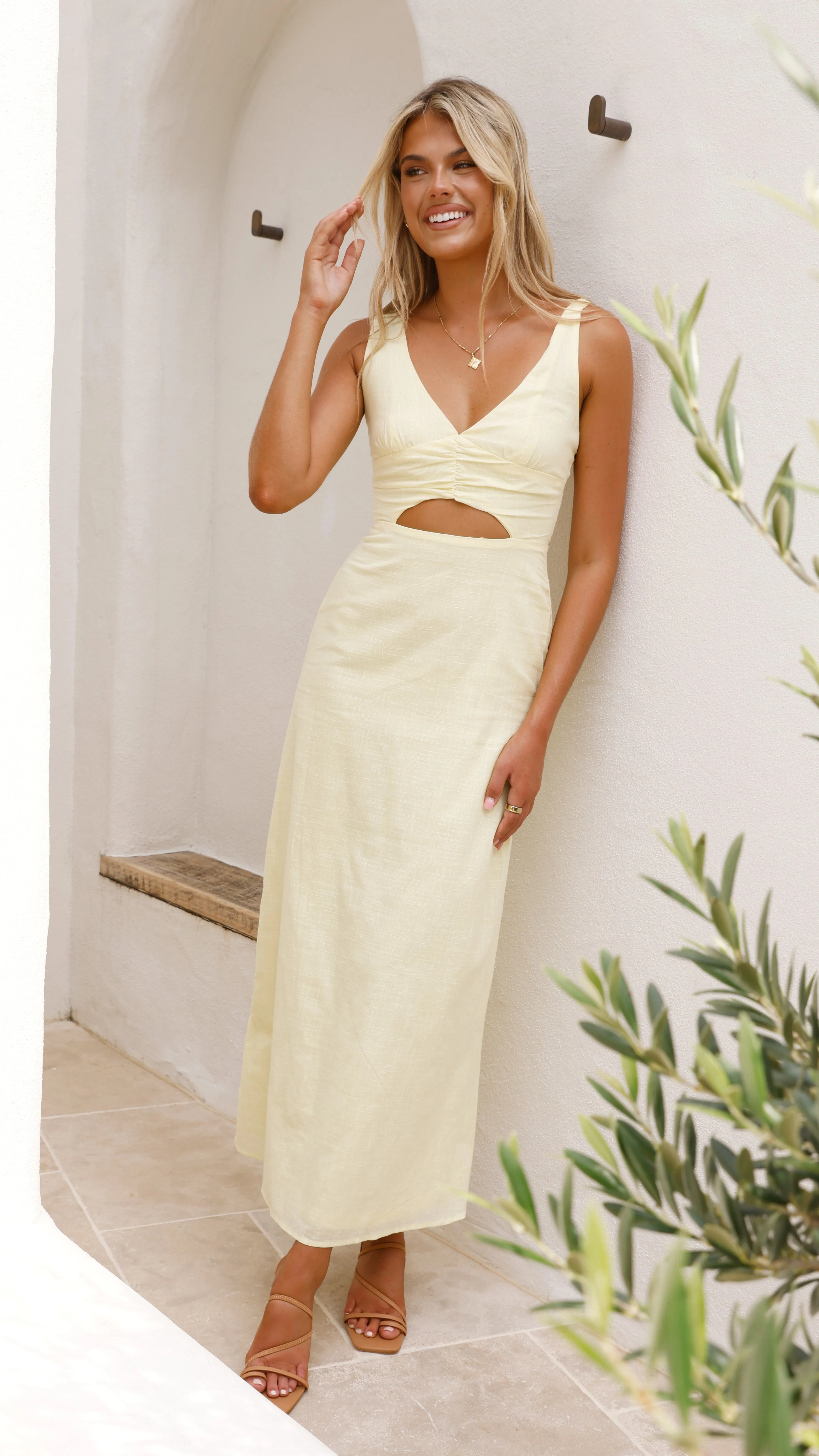 Mahalia Maxi Dress - Soft Yellow