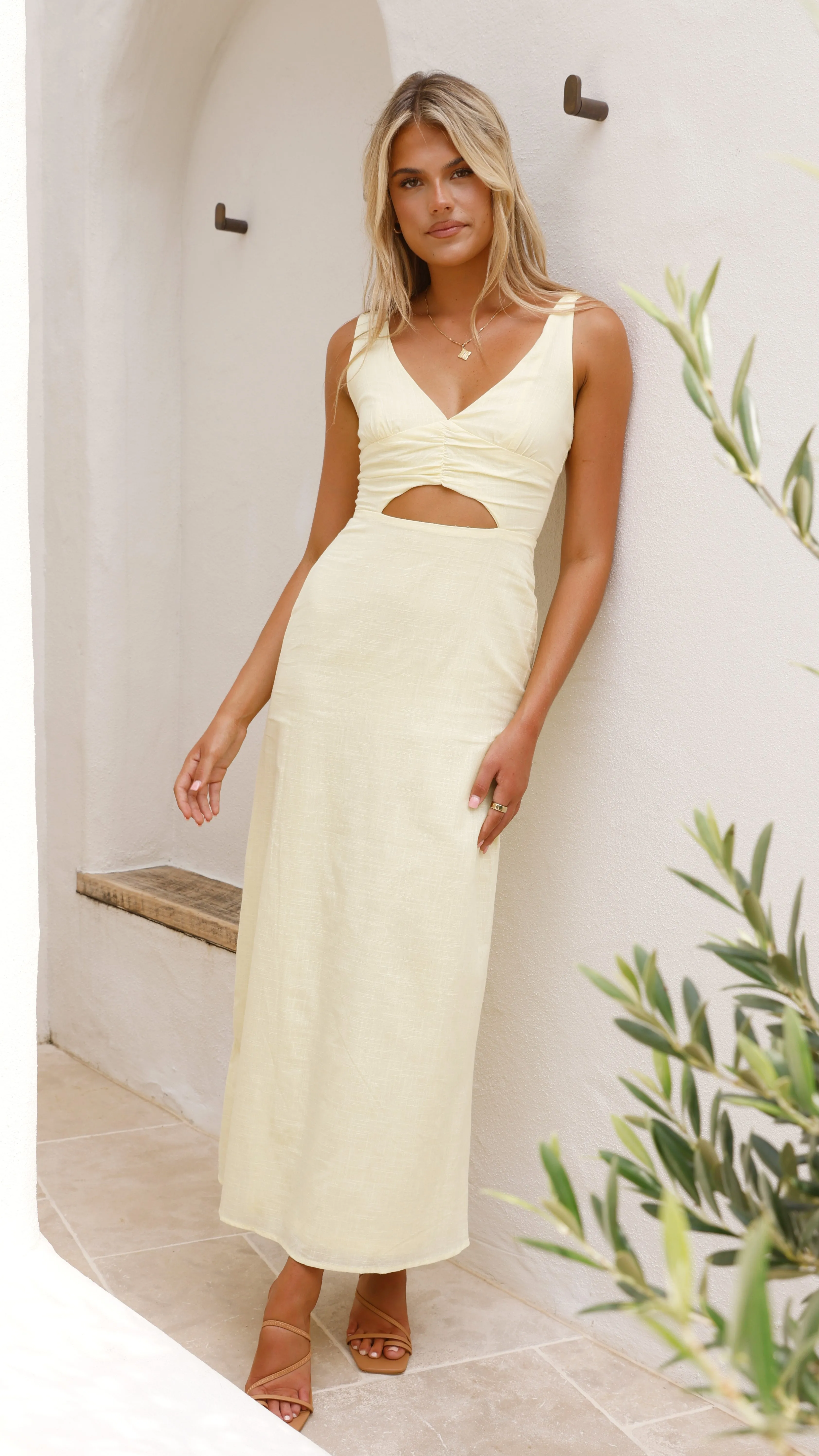 Mahalia Maxi Dress - Soft Yellow