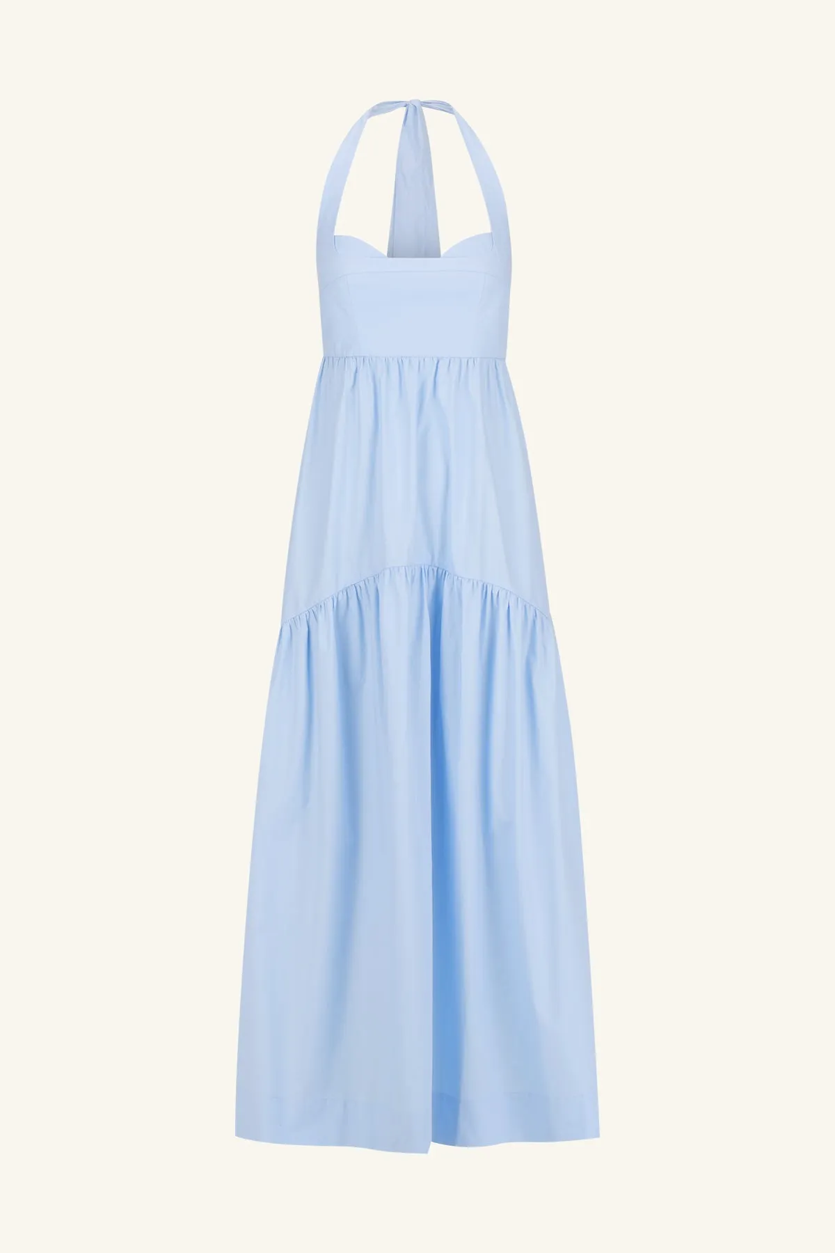 MAIORI HALTER NECK MAXI DRESS - CORNFLOWER BLUE