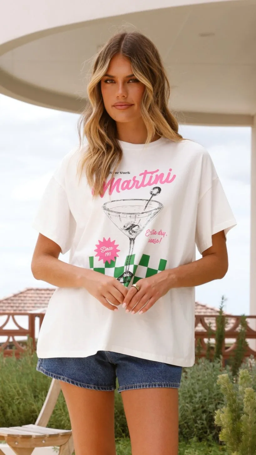 Martini Tee - Pink/Green