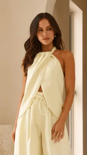 Melinda Halter Top - Soft Yellow