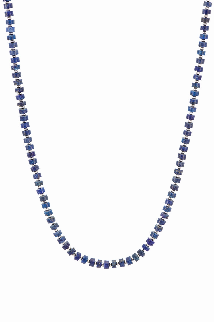 Men's Gemstone Rondelle Necklace