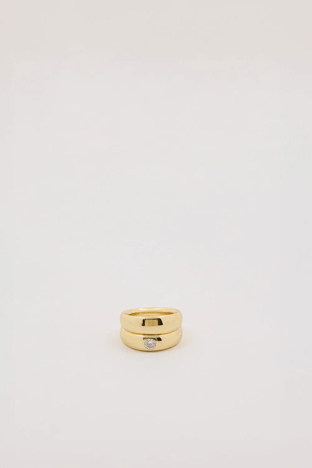 MÉGA DOUBLE STACK GOLD PINKY RING
