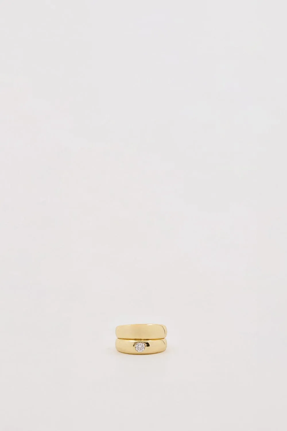 MÉGA DOUBLE STACK GOLD PINKY RING