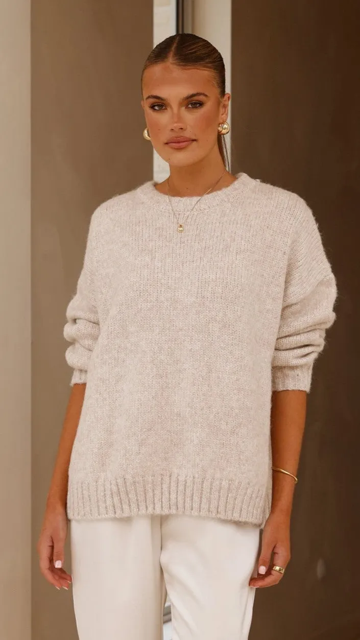 Mila Knit Jumper - Oatmeal