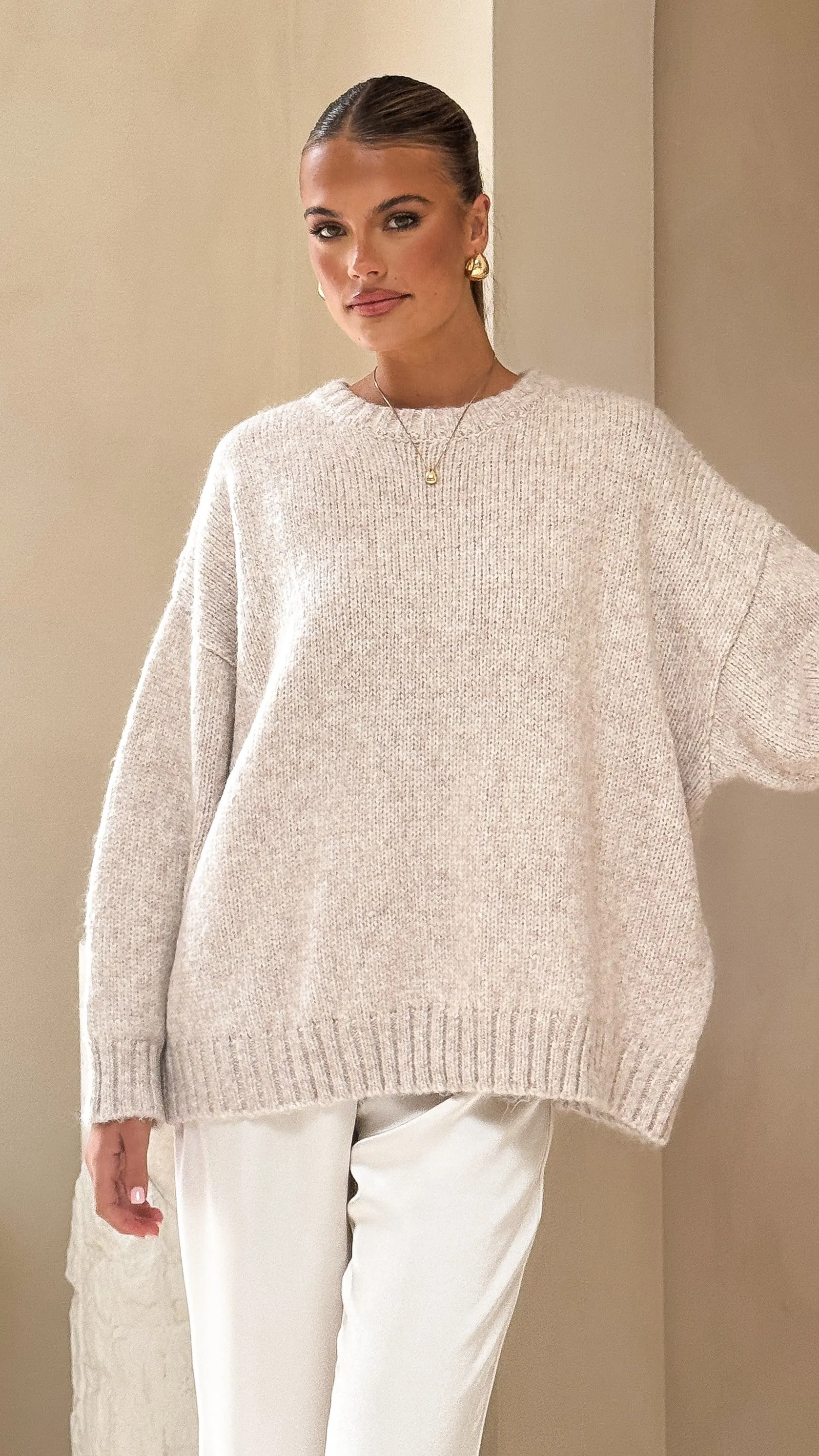 Mila Knit Jumper - Oatmeal