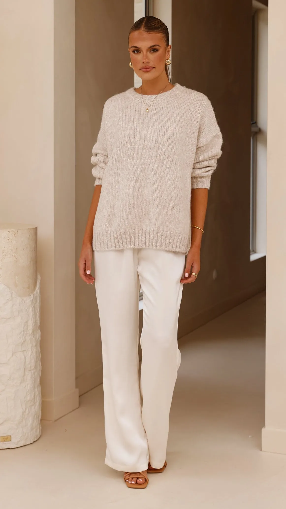 Mila Knit Jumper - Oatmeal