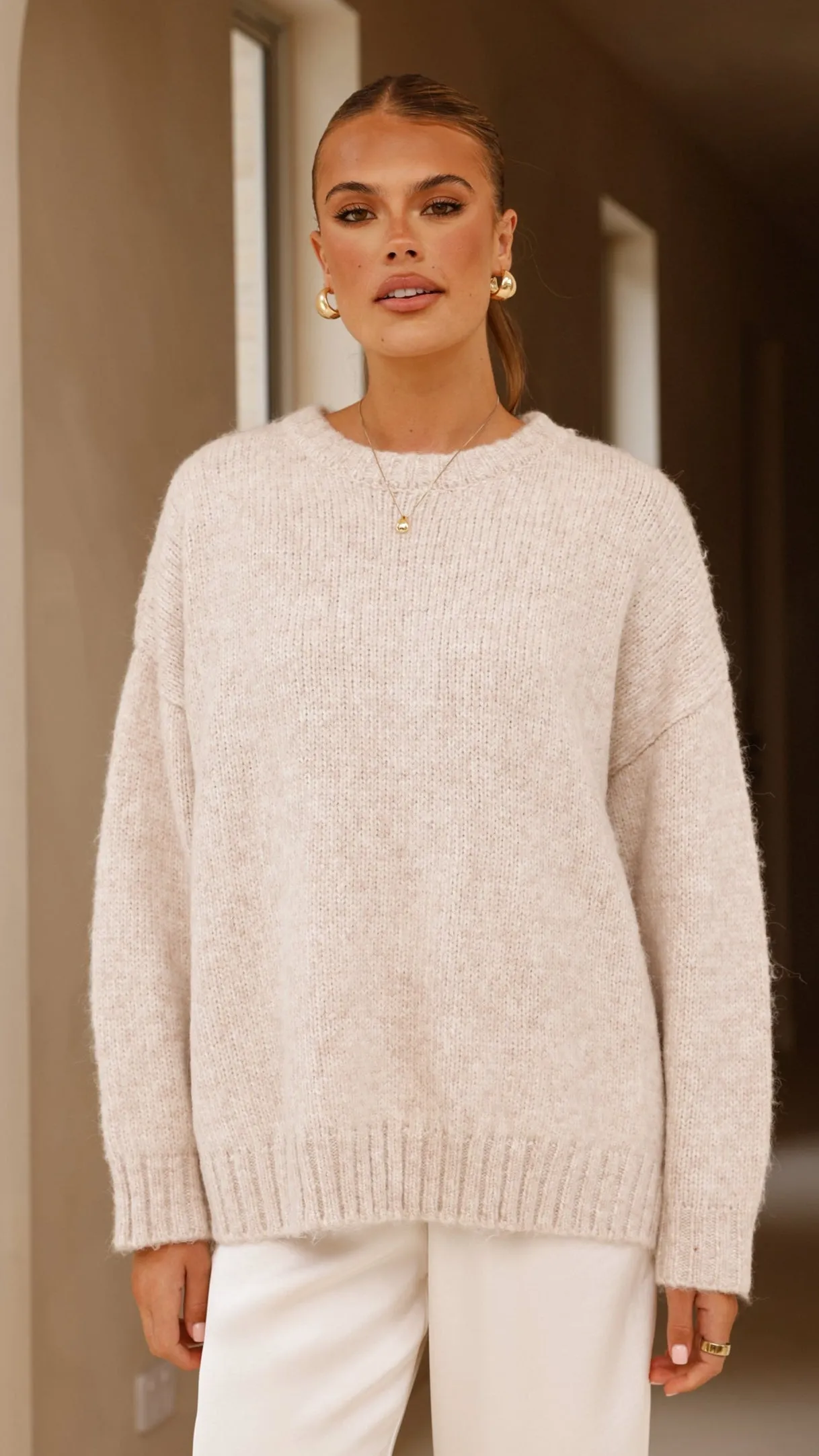 Mila Knit Jumper - Oatmeal