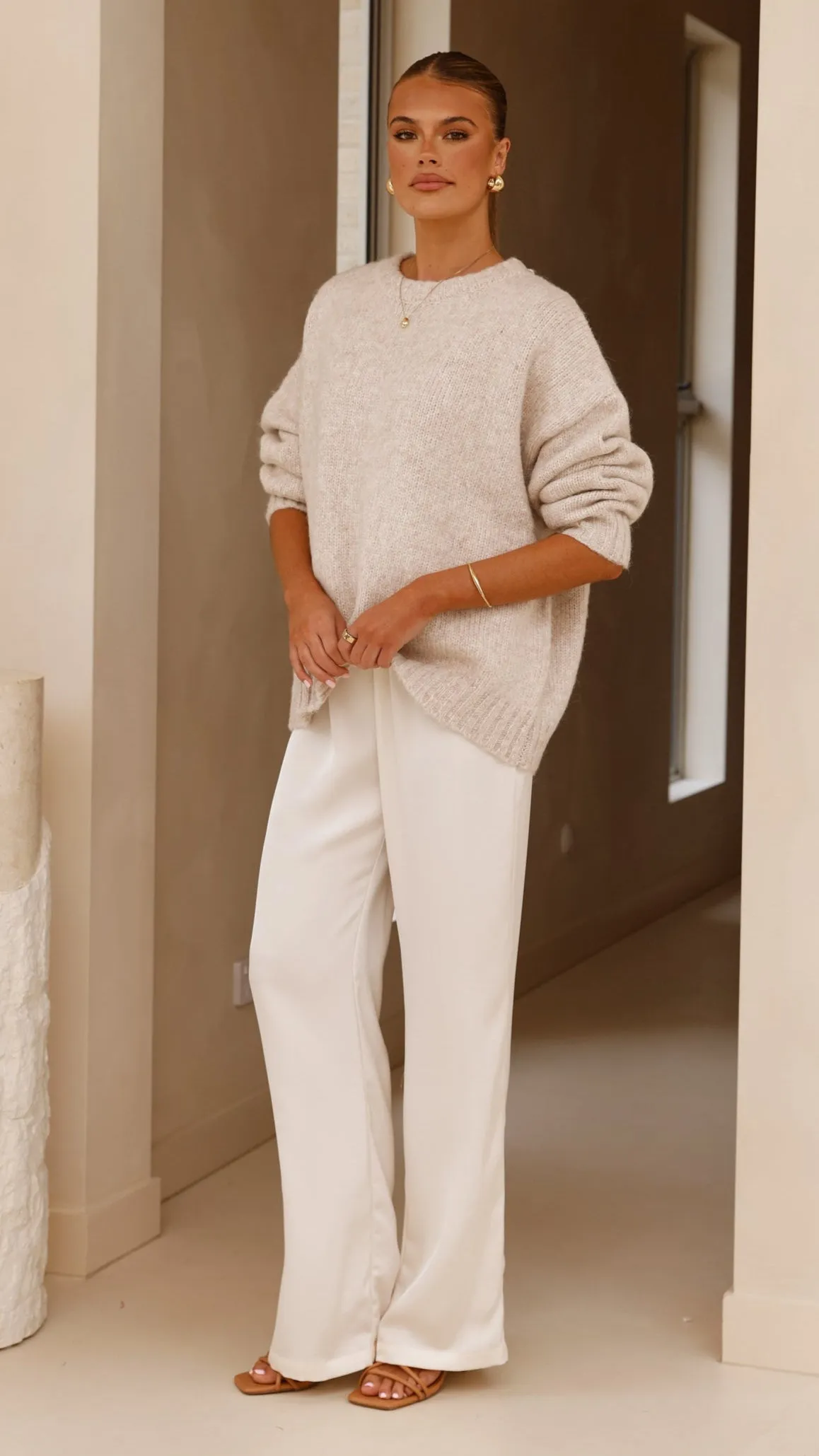 Mila Knit Jumper - Oatmeal