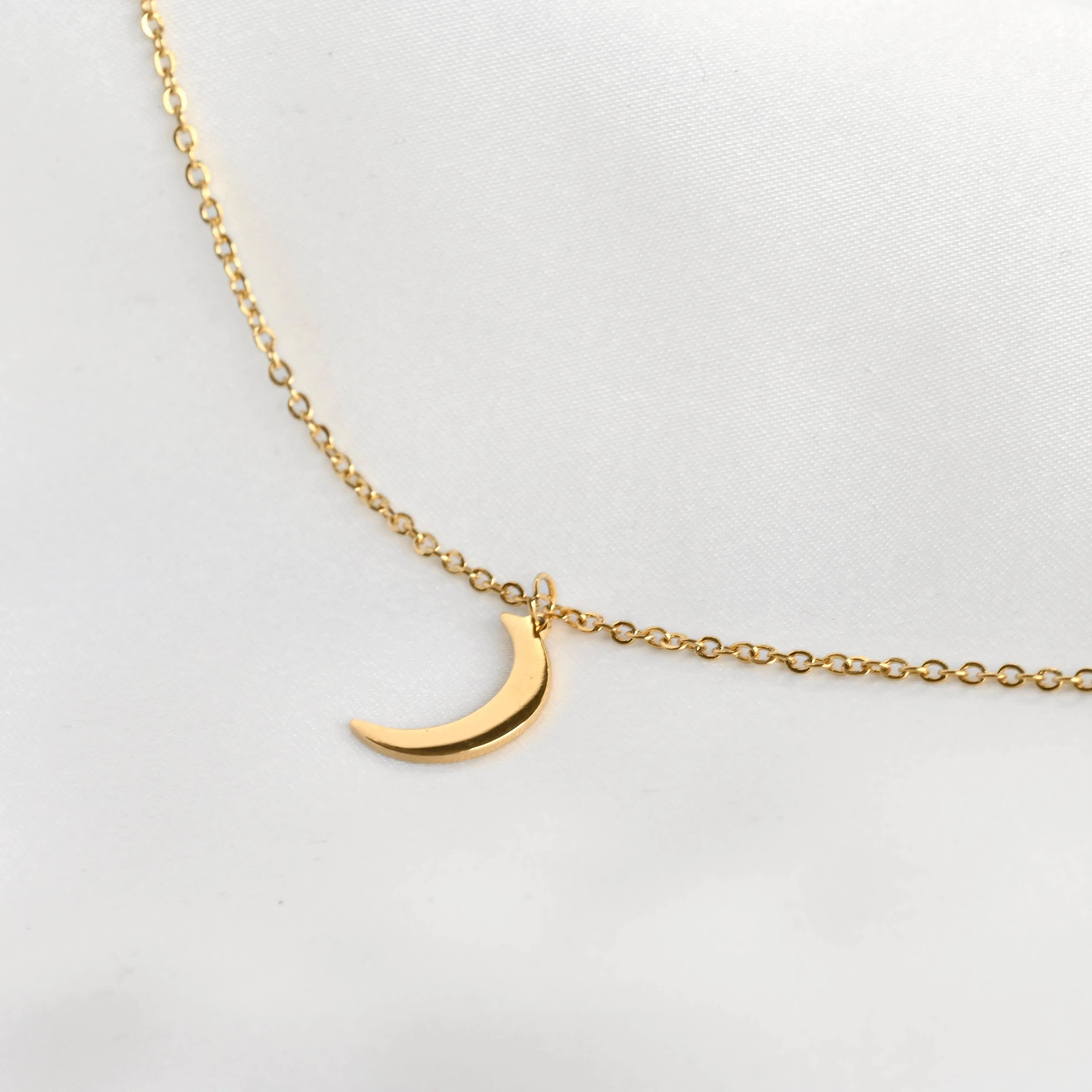 Moon and Star Necklace