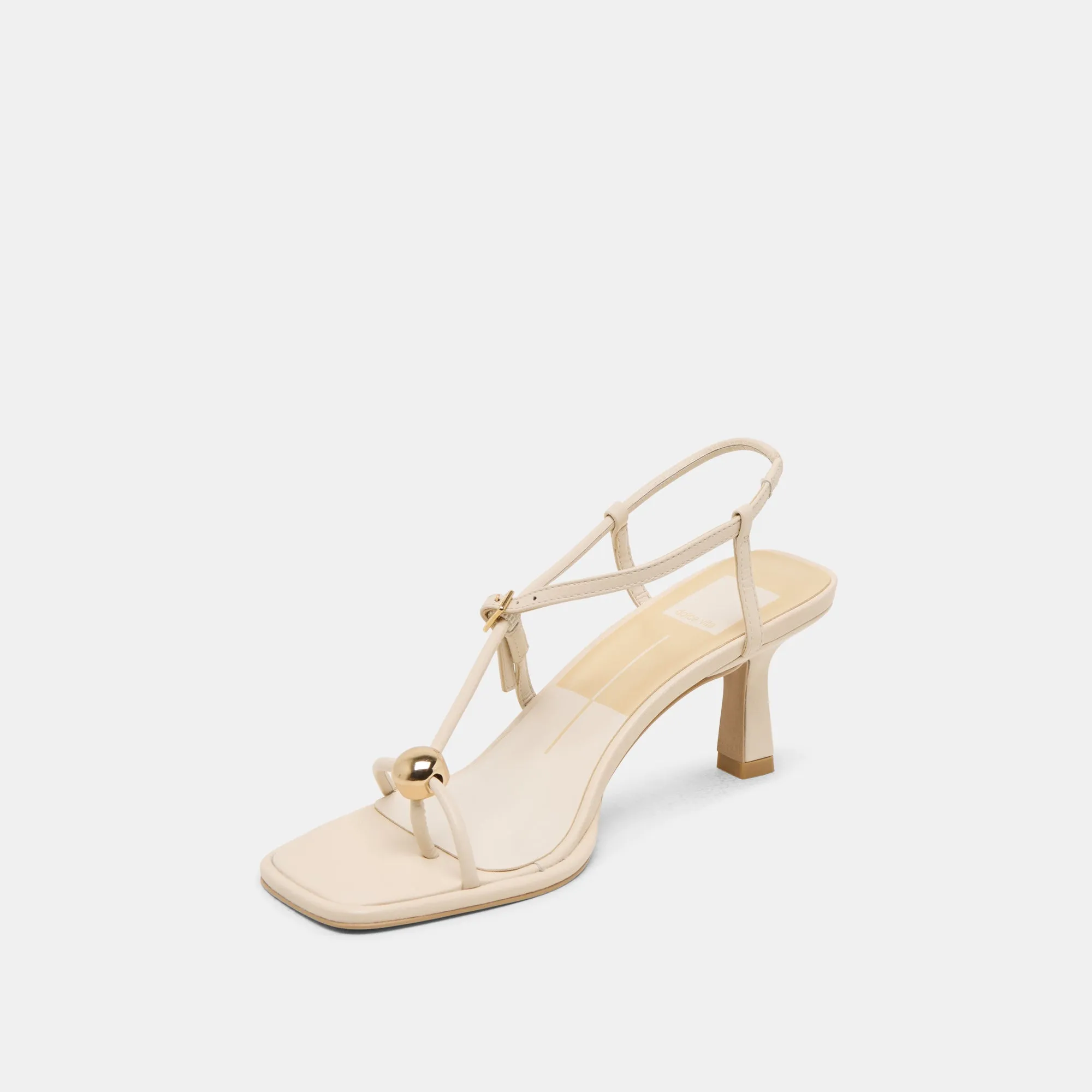 MYLEE HEELS CREME LEATHER