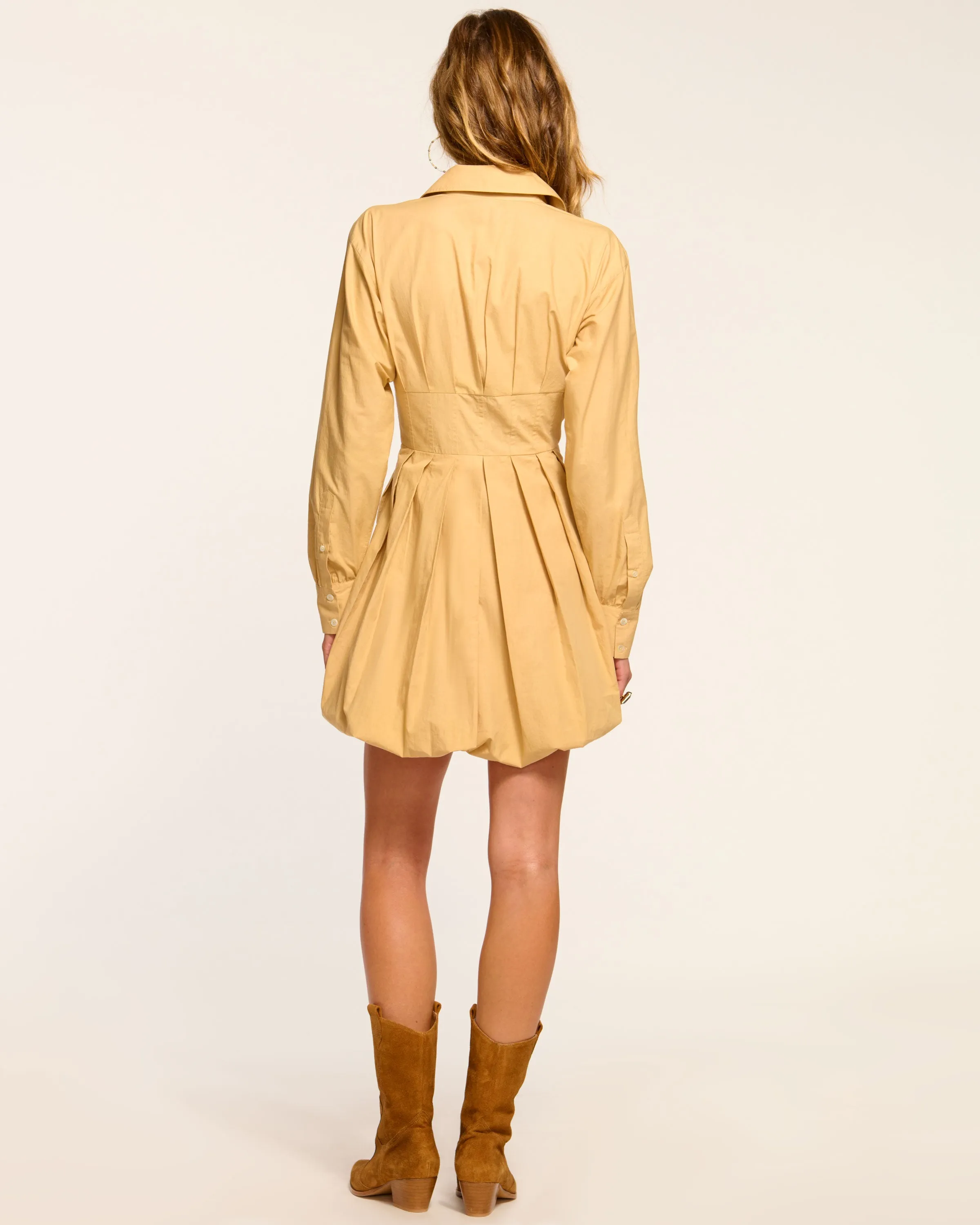 Naira Cotton Poplin Bubble Mini Dress