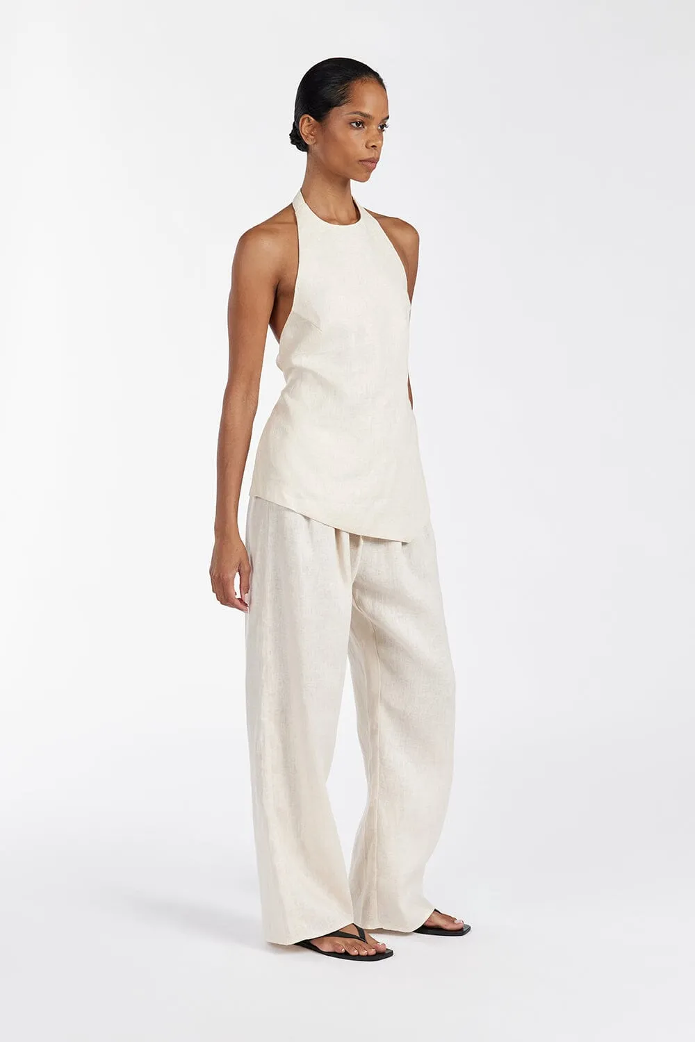 NALA CREAM ELASTIC WAIST PANT