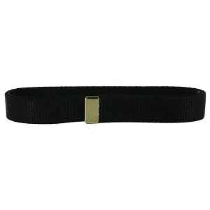 Navy Belt: Black Nylon with 24K Gold Tip - female
