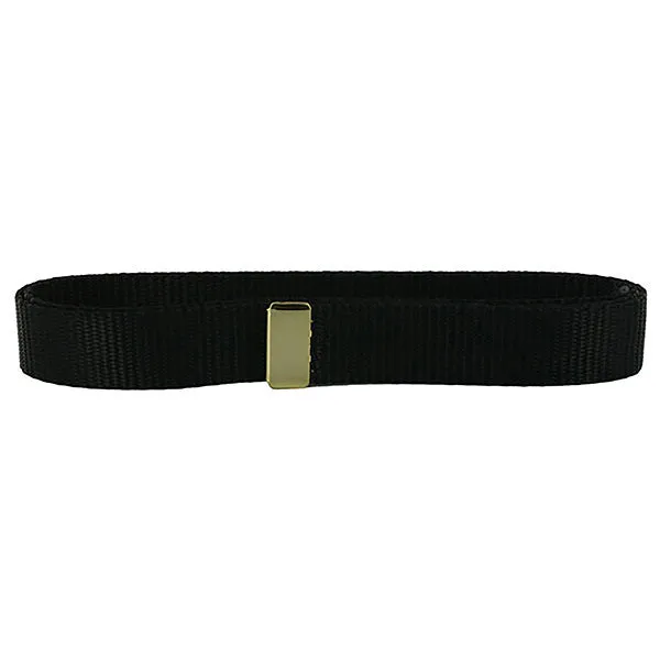 Navy Belt: Black Nylon with 24K Gold Tip - female