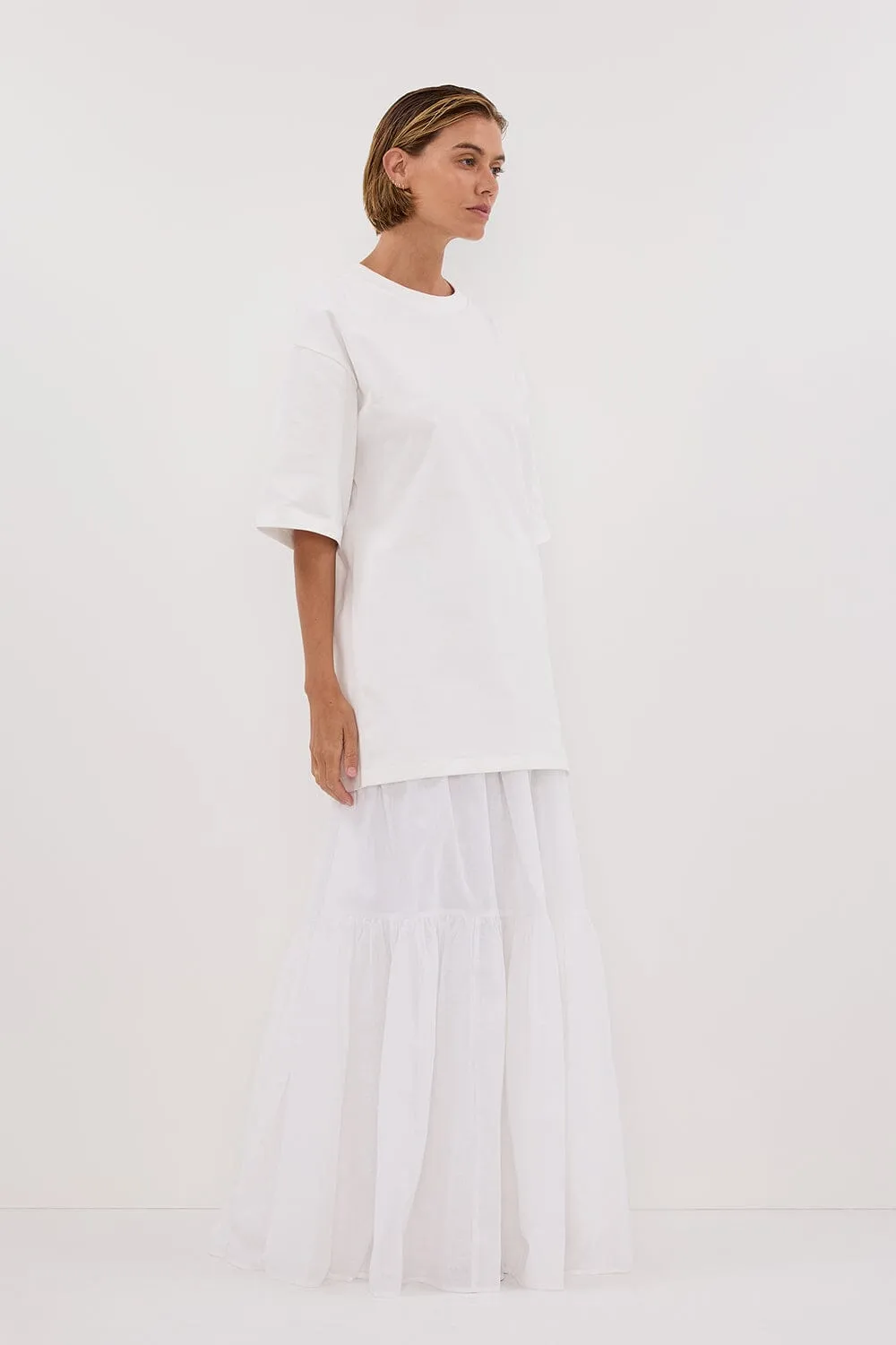NOAH WHITE LONGLINE TEE