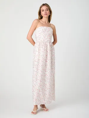 Nomi Cotton Strapless Midi Dress