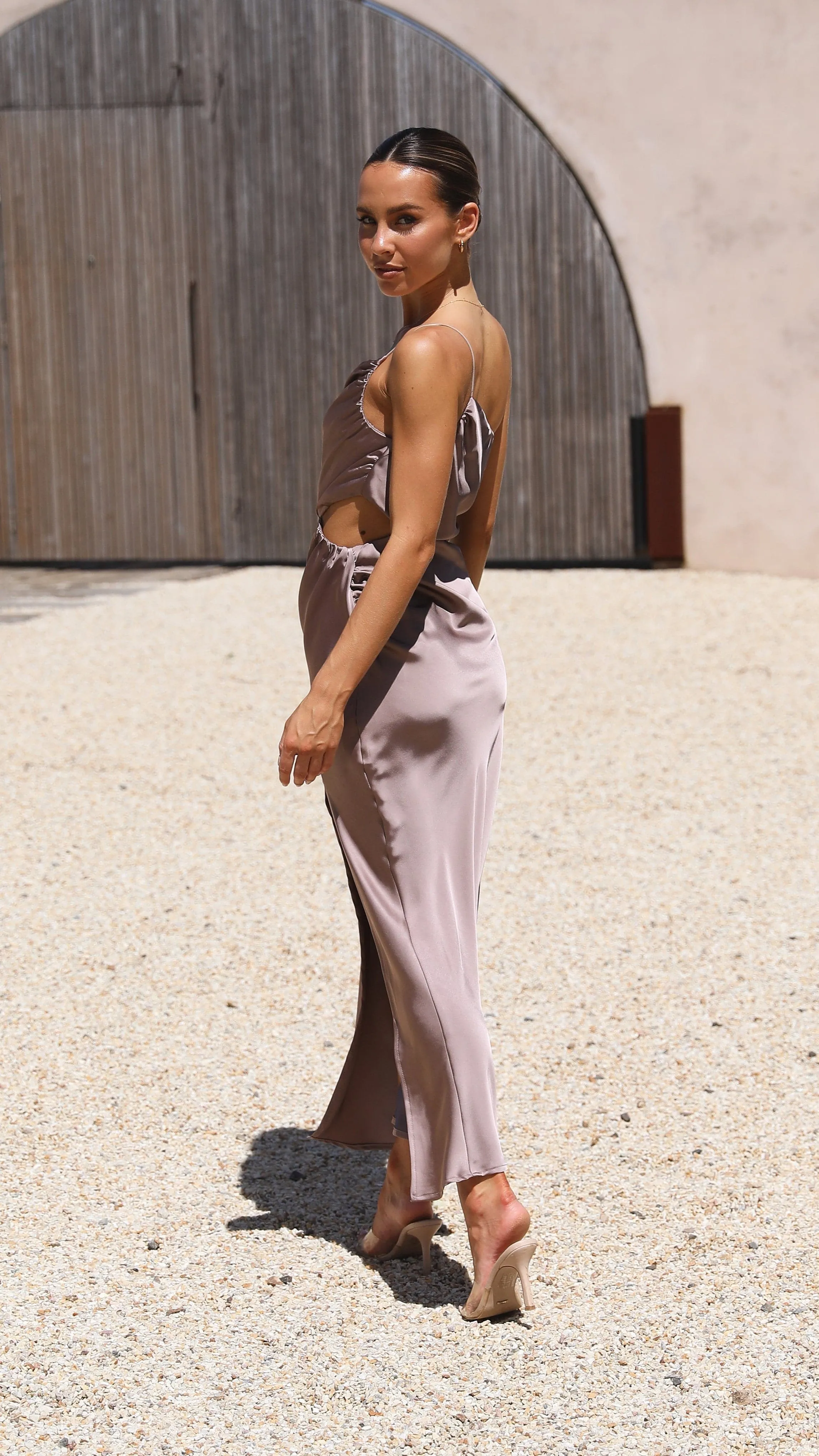 Nyla Maxi Dress - Mushroom
