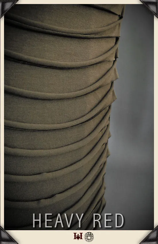 Olive Slashed Skirt