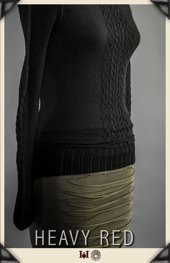 Olive Slashed Skirt