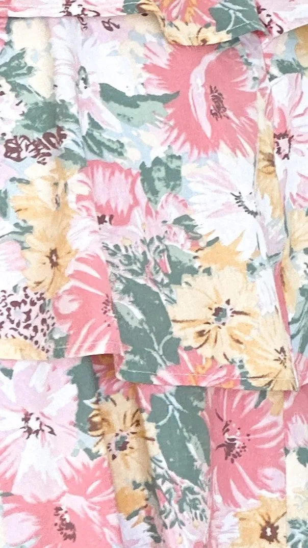 Page Maxi Dress - Blush / Yellow Floral