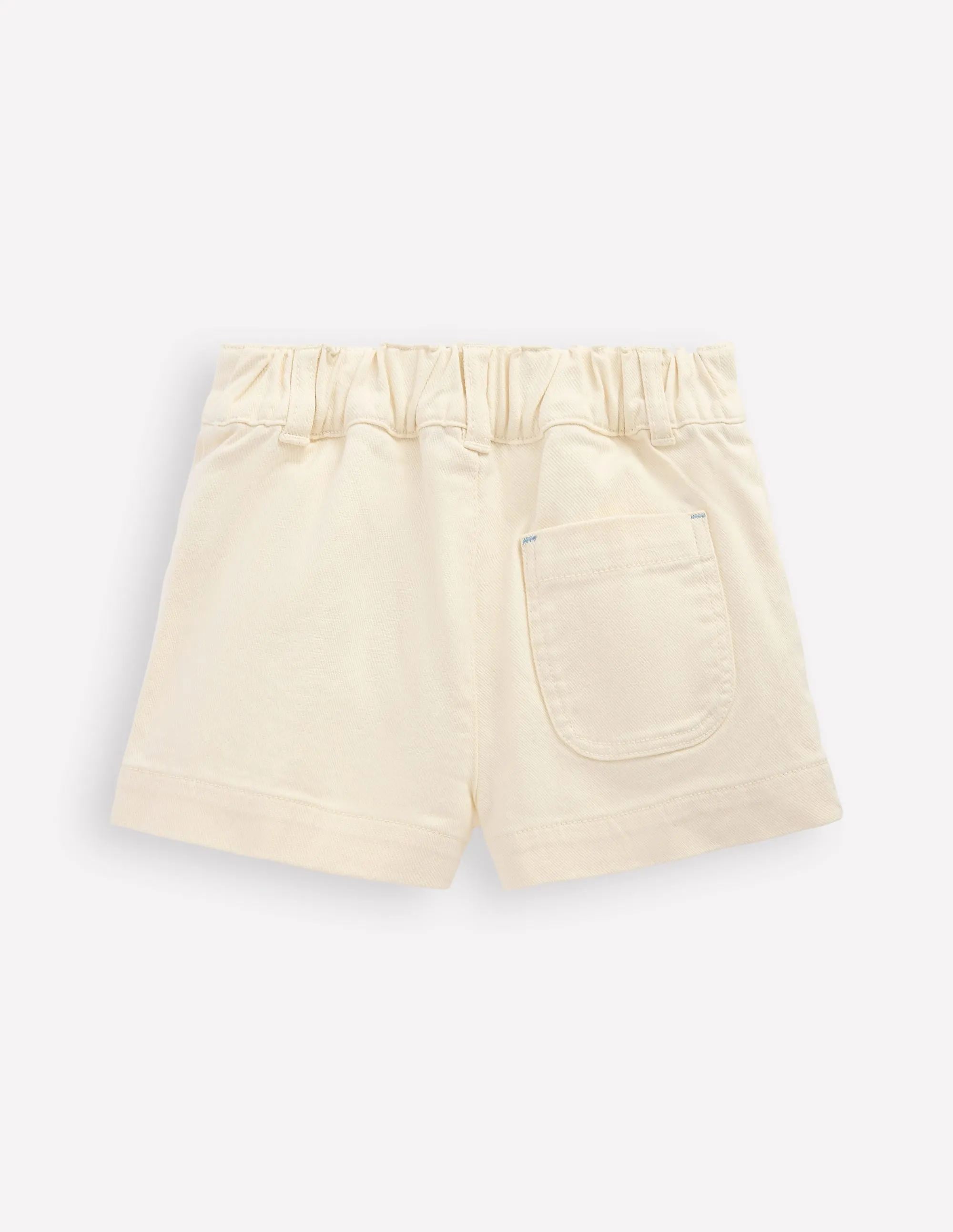 Patch Pocket Shorts-Vanilla White