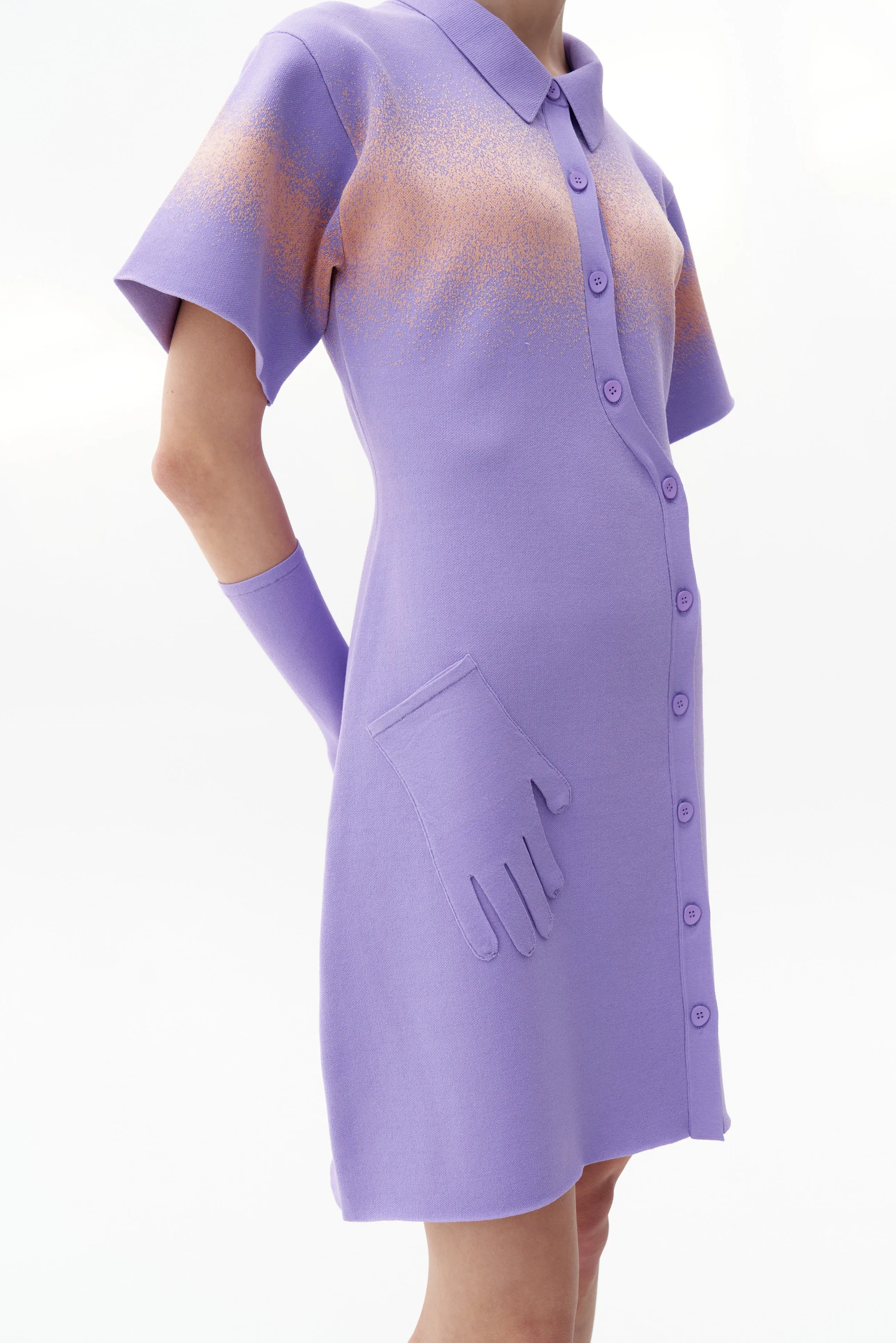 PHOEBE SPRAY PAINTED POLO DRESS