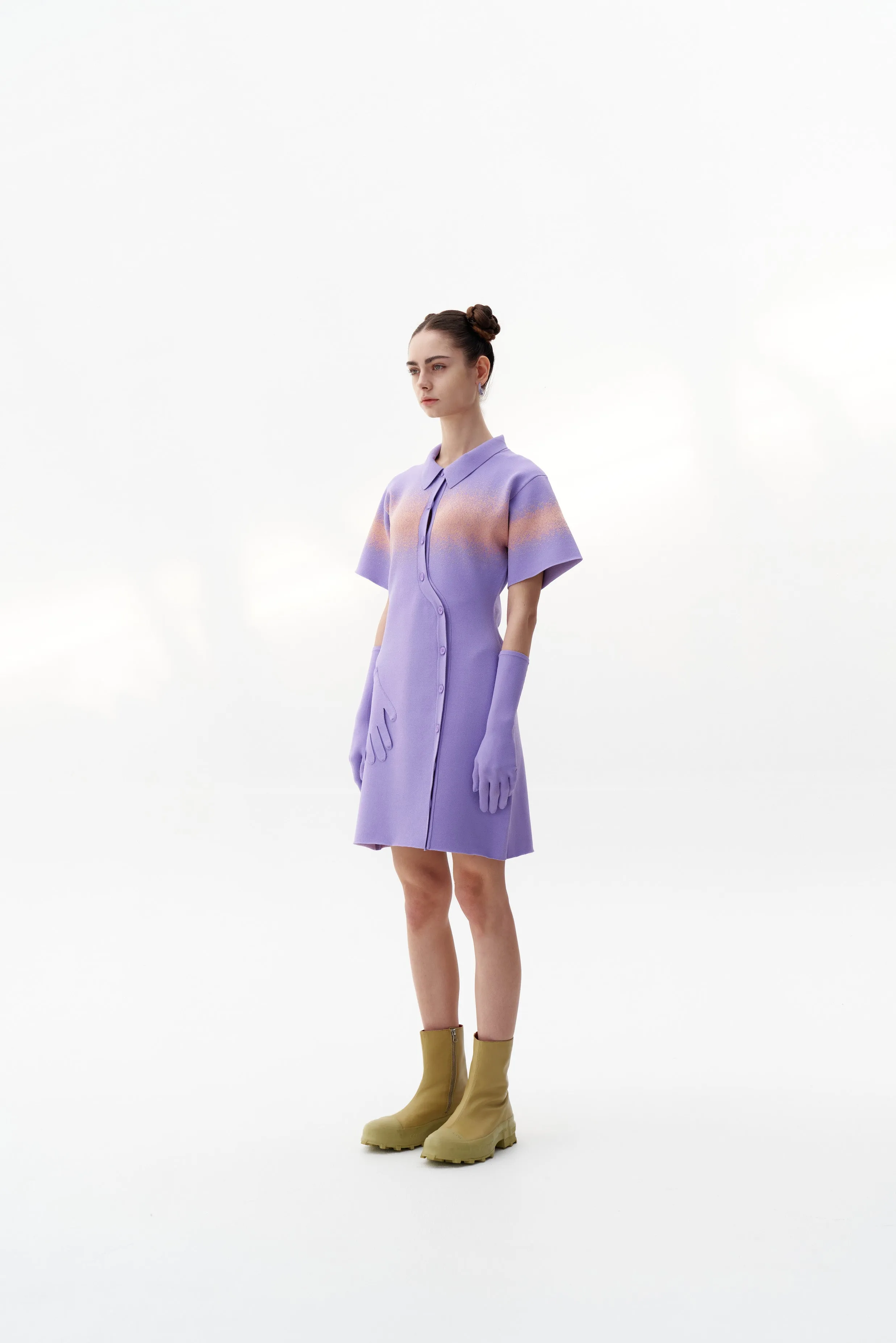 PHOEBE SPRAY PAINTED POLO DRESS