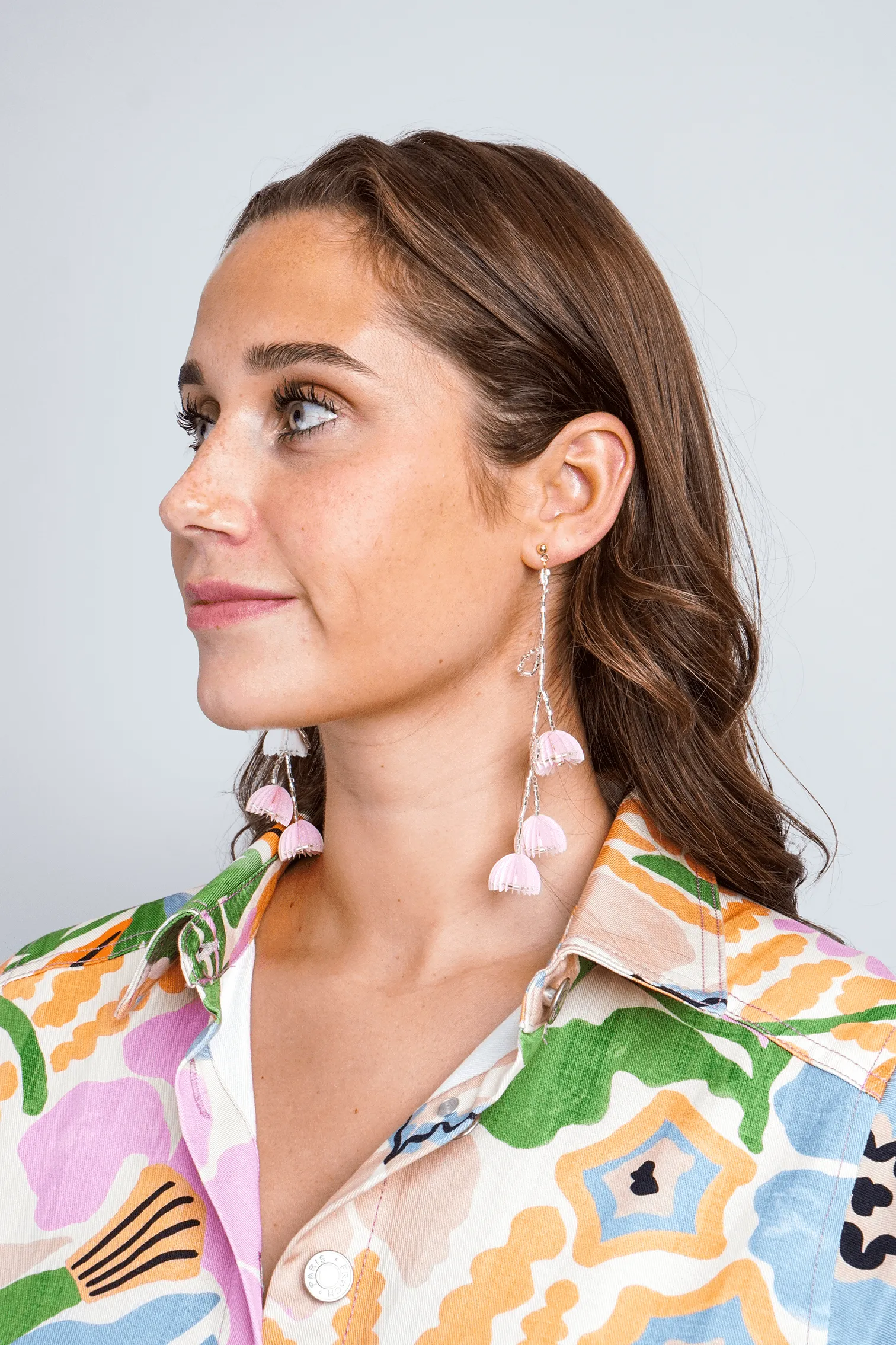 Pink Jellyfish Tassel Earrings