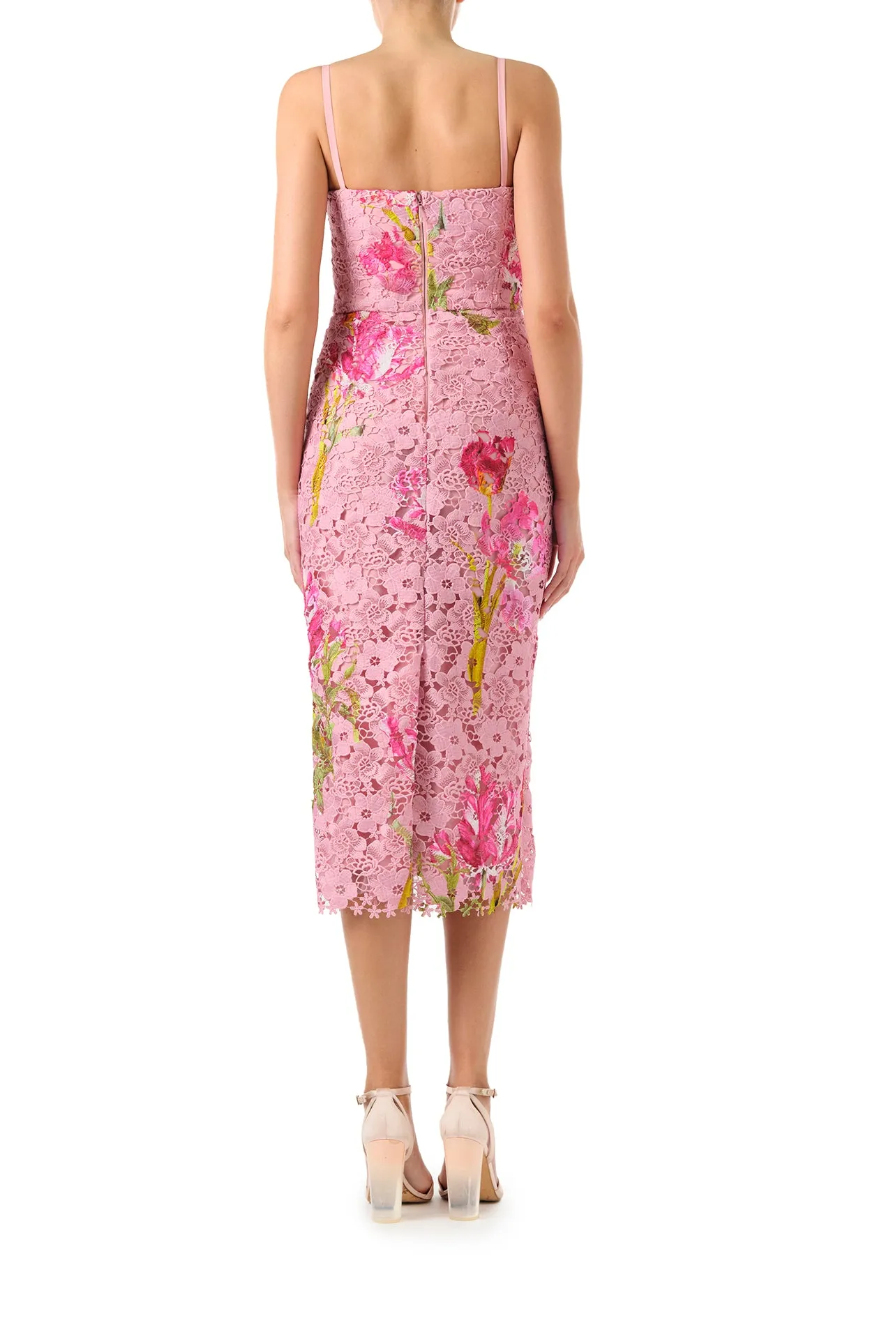 Pink Lace Corseted Dress