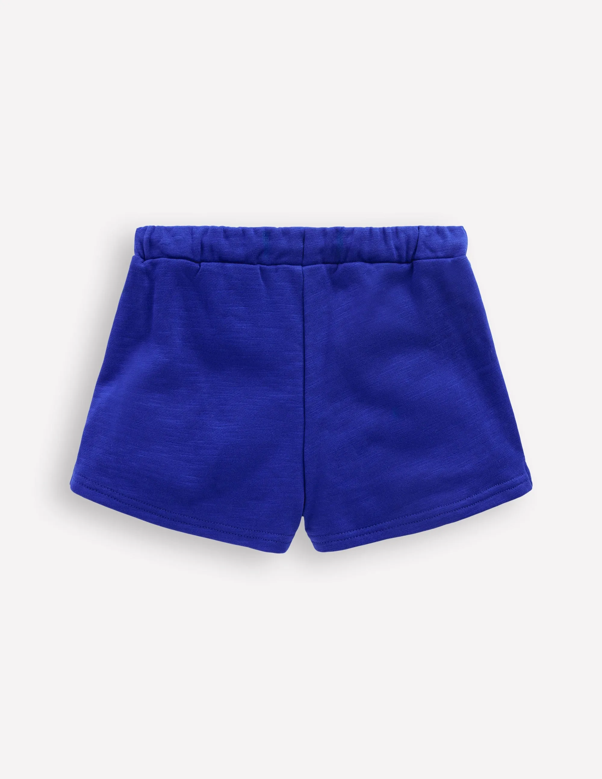 Pom Trim Jersey Short-Bright Blue