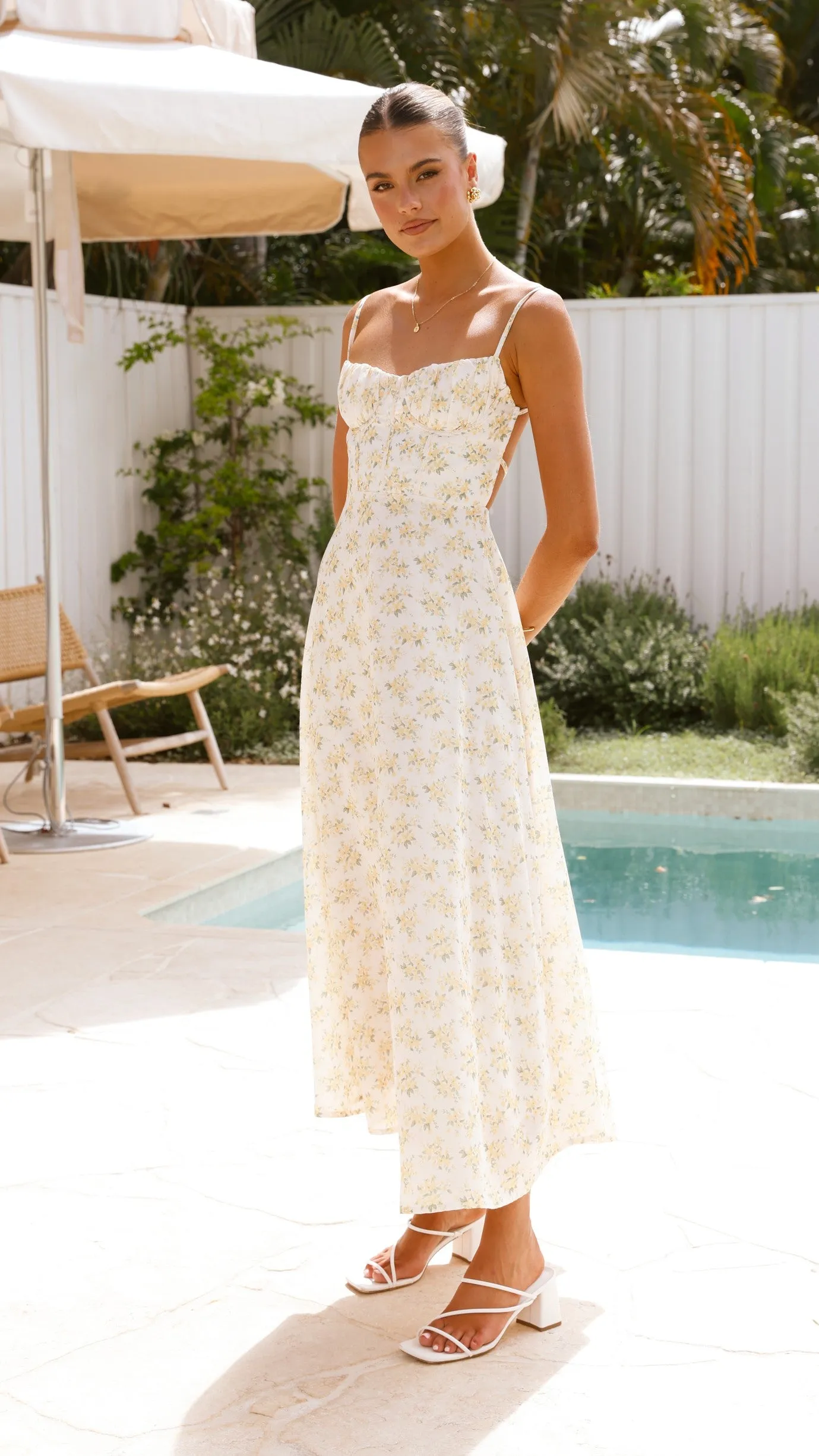 Rahima Maxi Dress - Yellow Floral