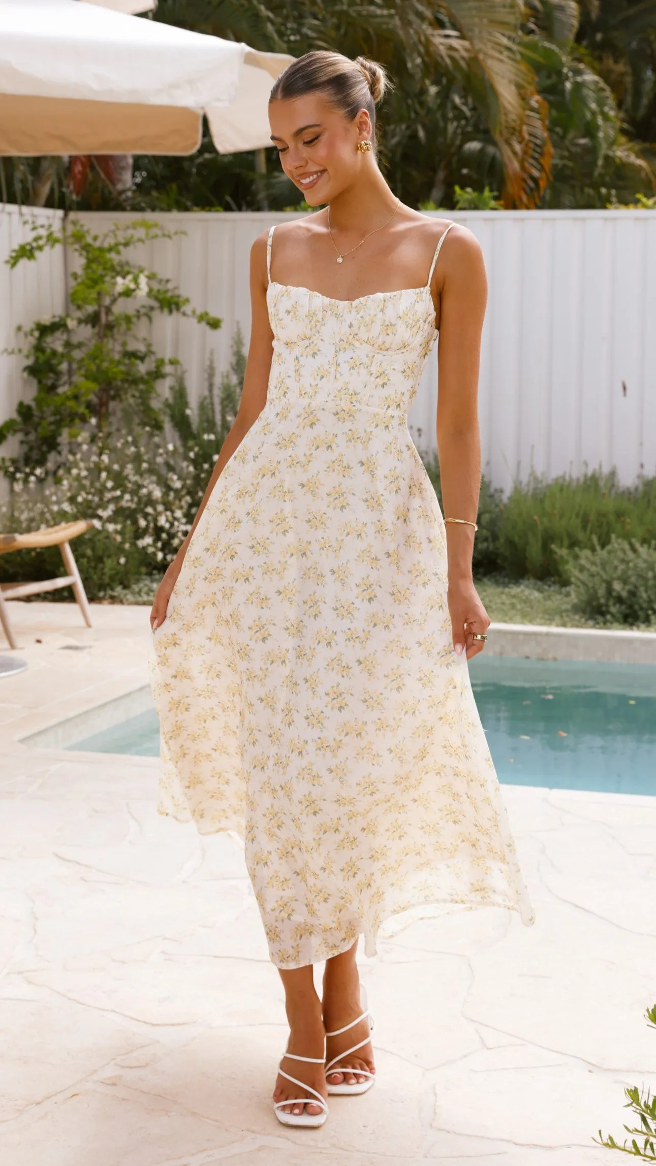 Rahima Maxi Dress - Yellow Floral
