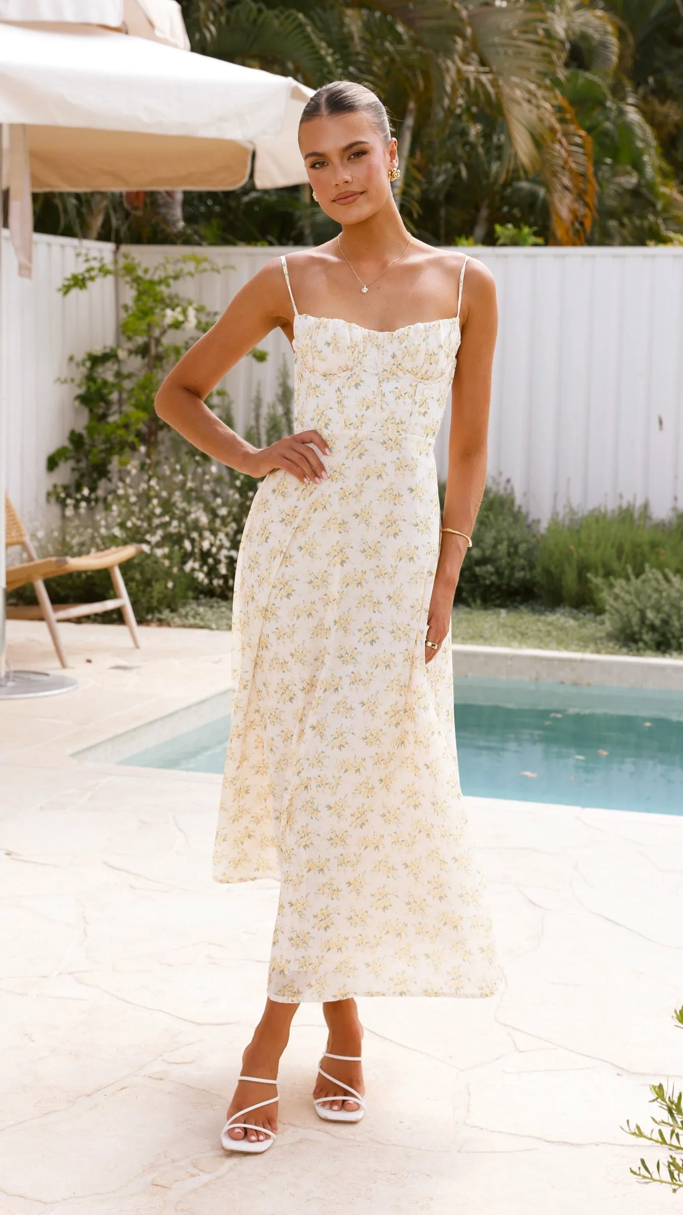 Rahima Maxi Dress - Yellow Floral