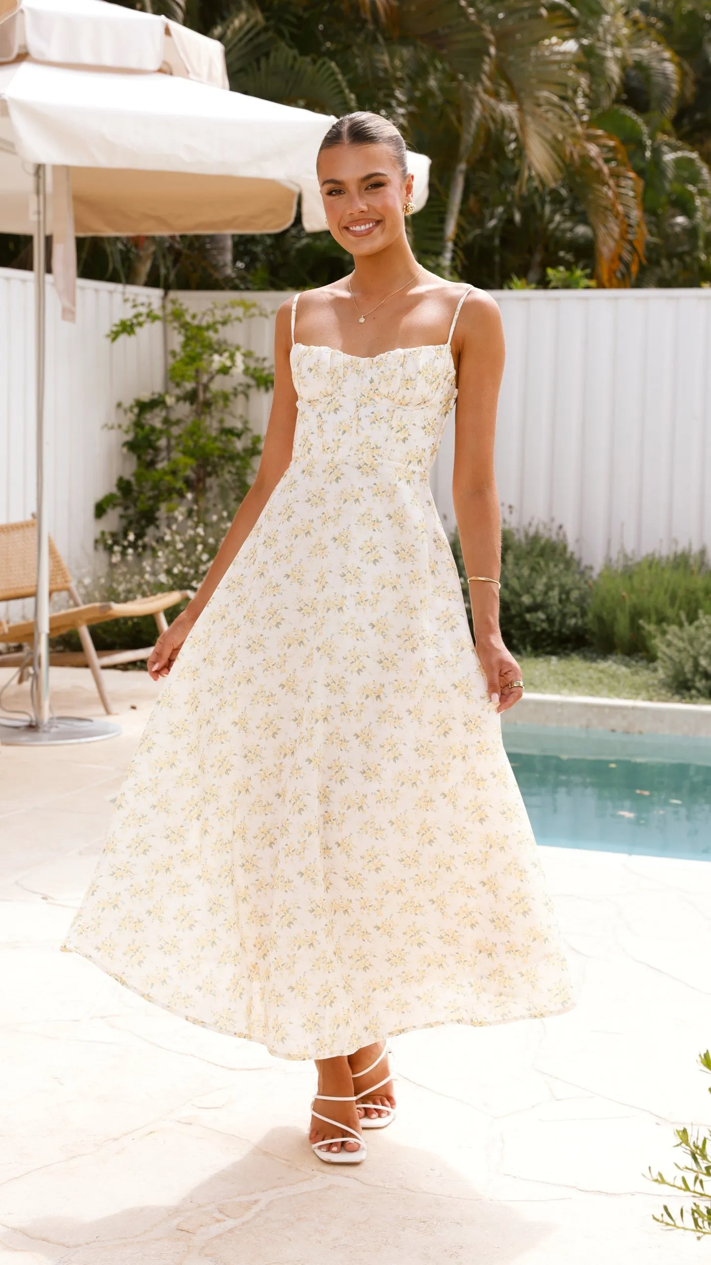 Rahima Maxi Dress - Yellow Floral