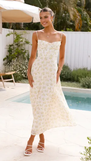 Rahima Maxi Dress - Yellow Floral