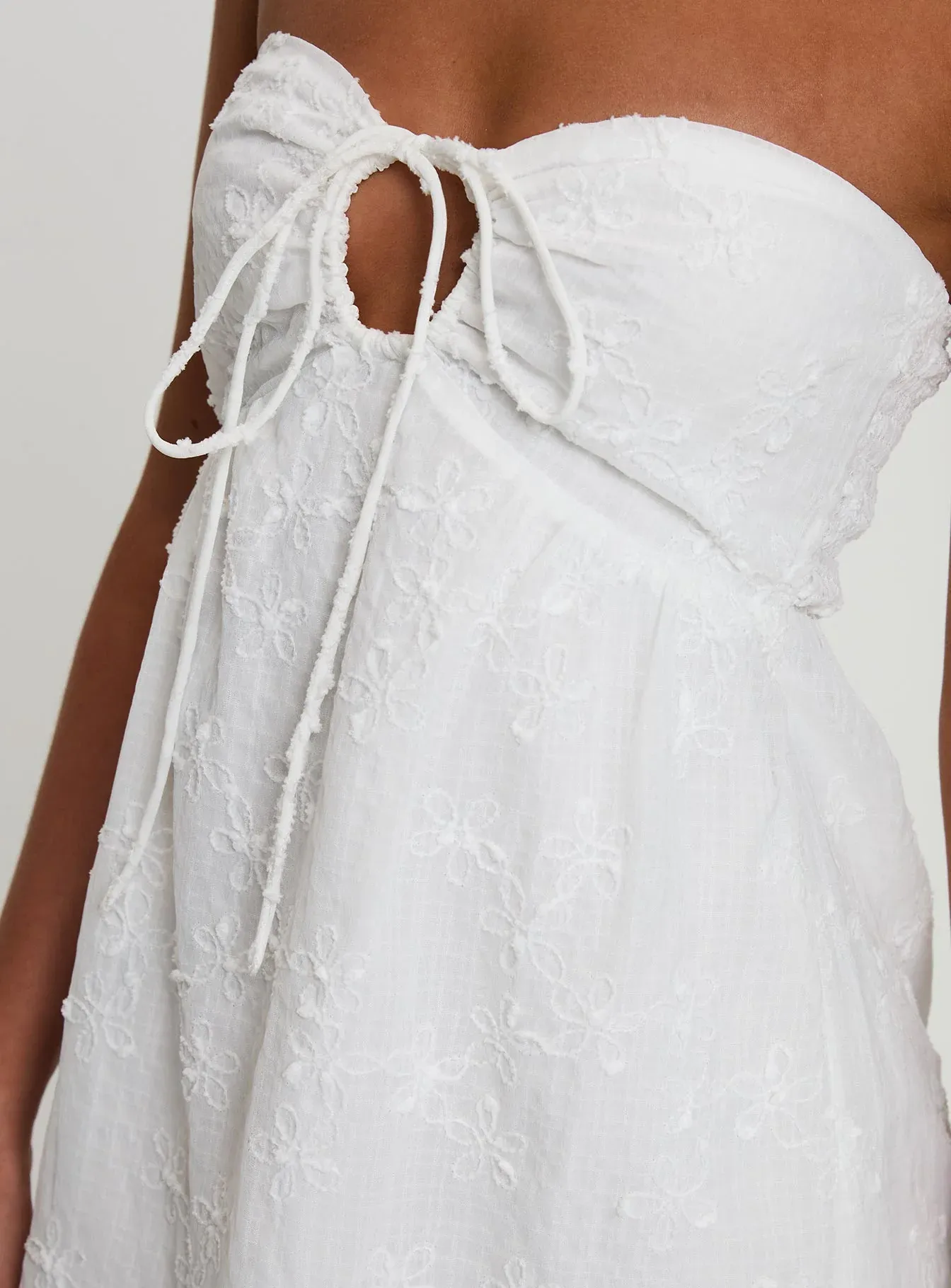 Rosenberg Strapless Mini Dress White