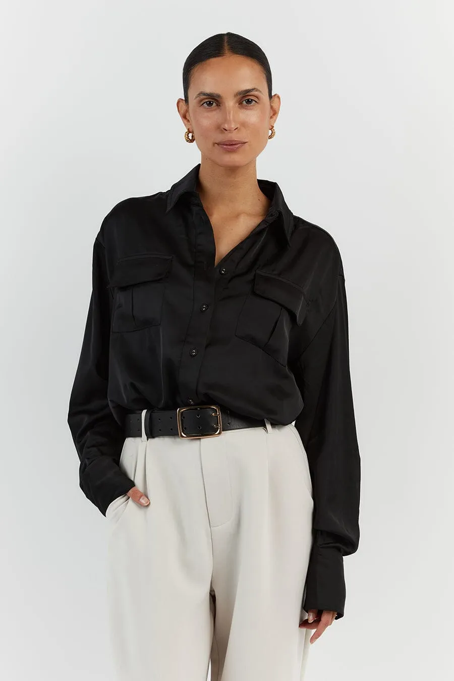 RUE BLACK LONG SLEEVE SHIRT
