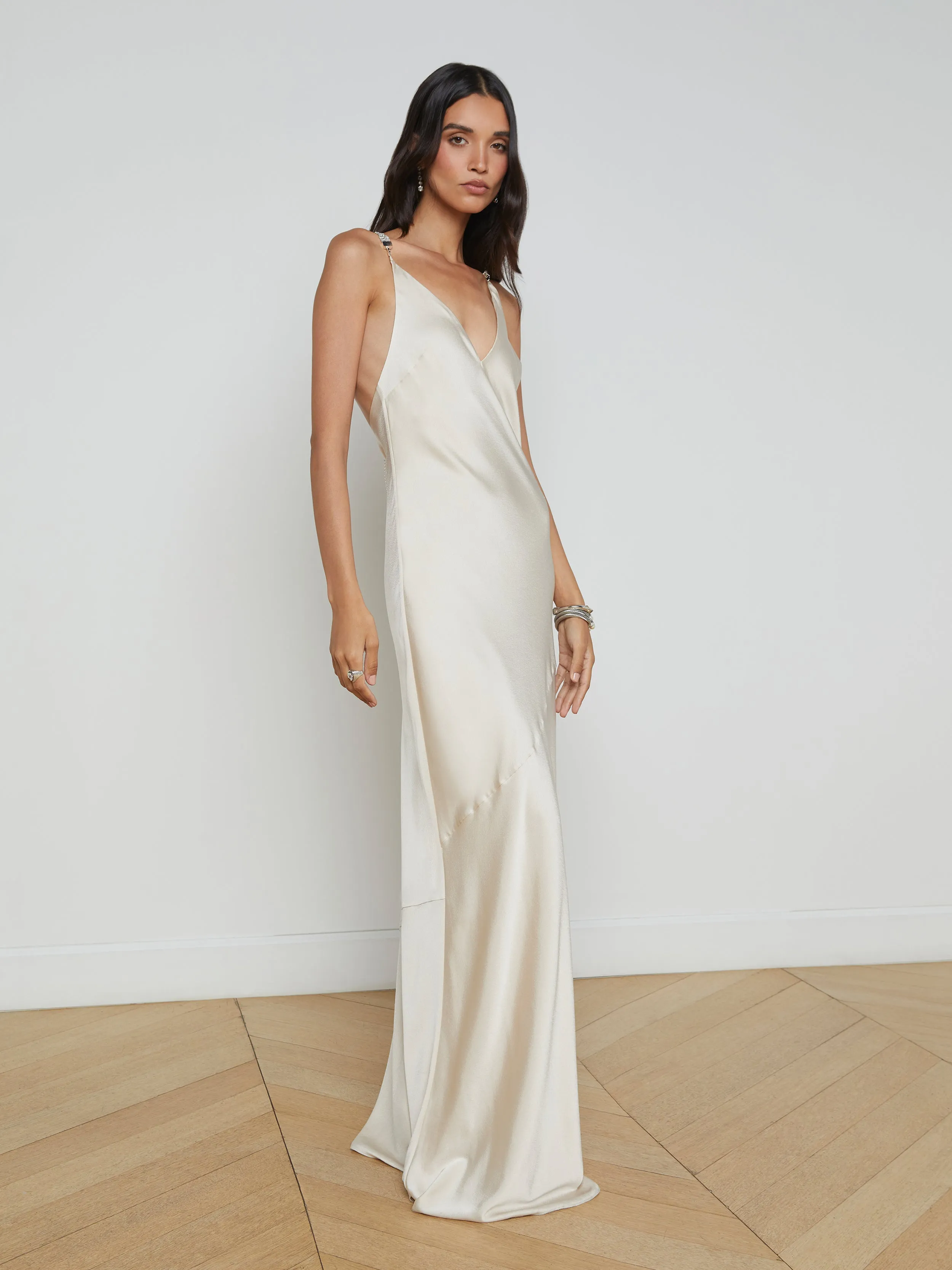 Saint Crystal Strap Gown