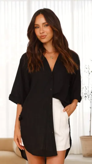 Samson Button Up Shirt - Black