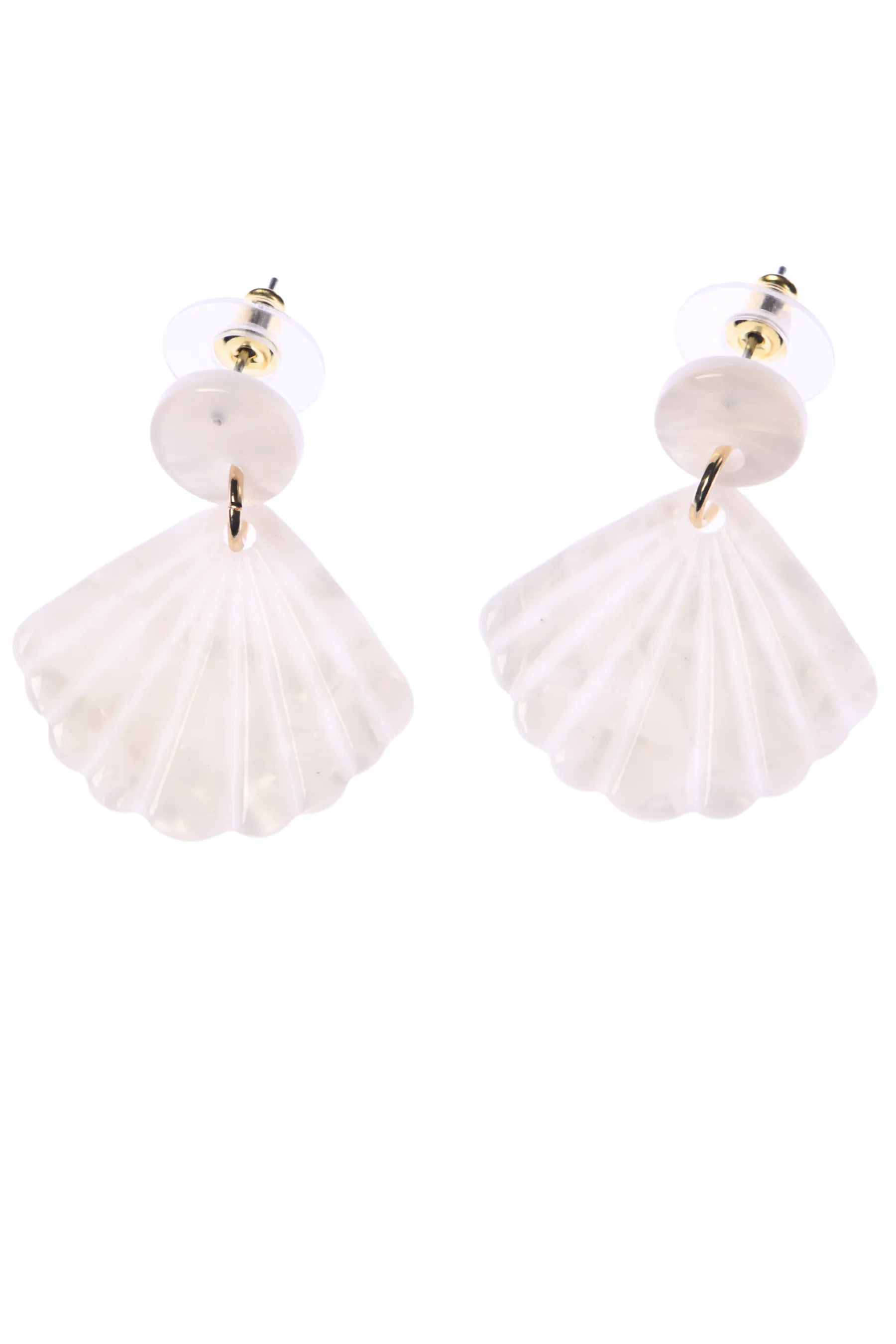 Shell Earrings / Pearl White