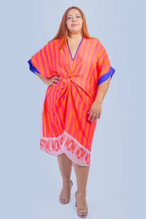 Sherbet Pink Stripes Caftan