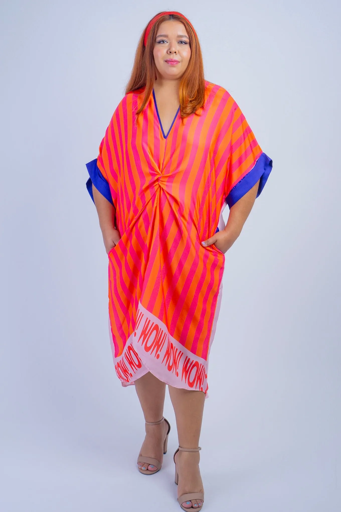 Sherbet Pink Stripes Caftan