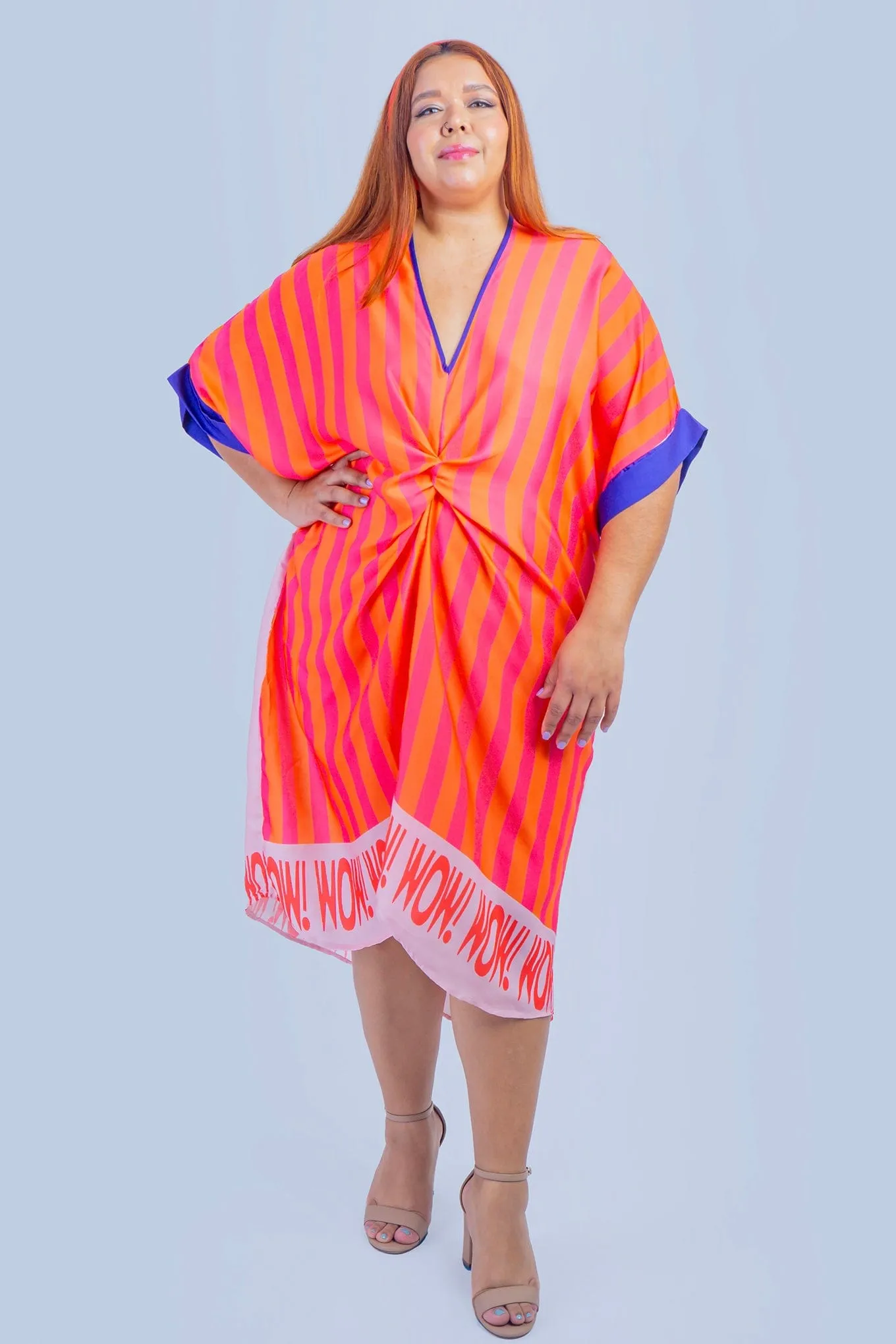 Sherbet Pink Stripes Caftan