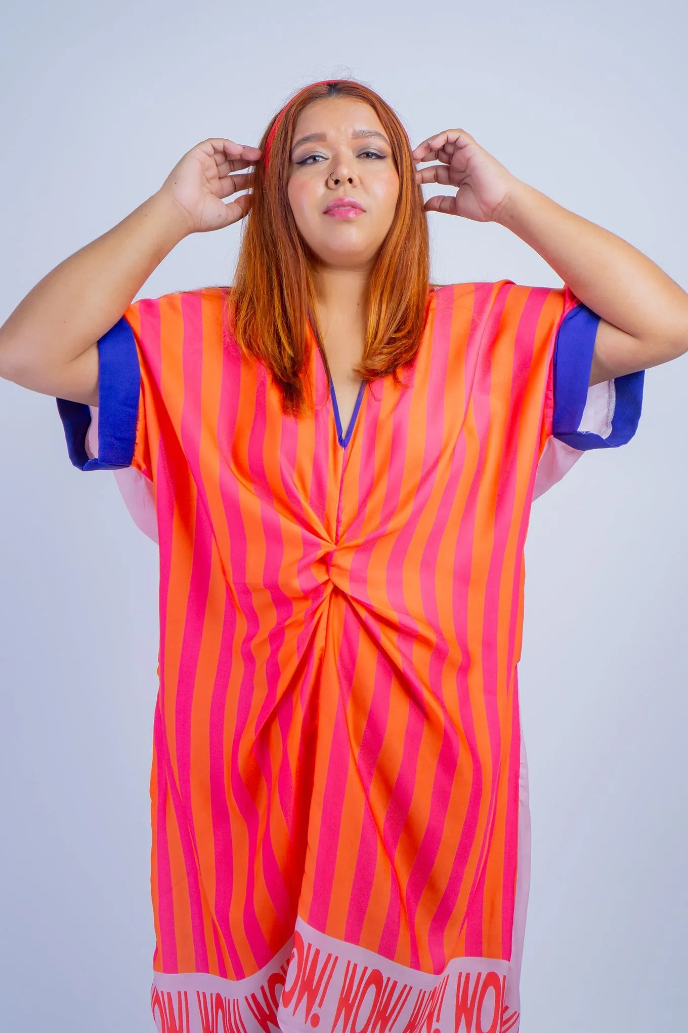 Sherbet Pink Stripes Caftan