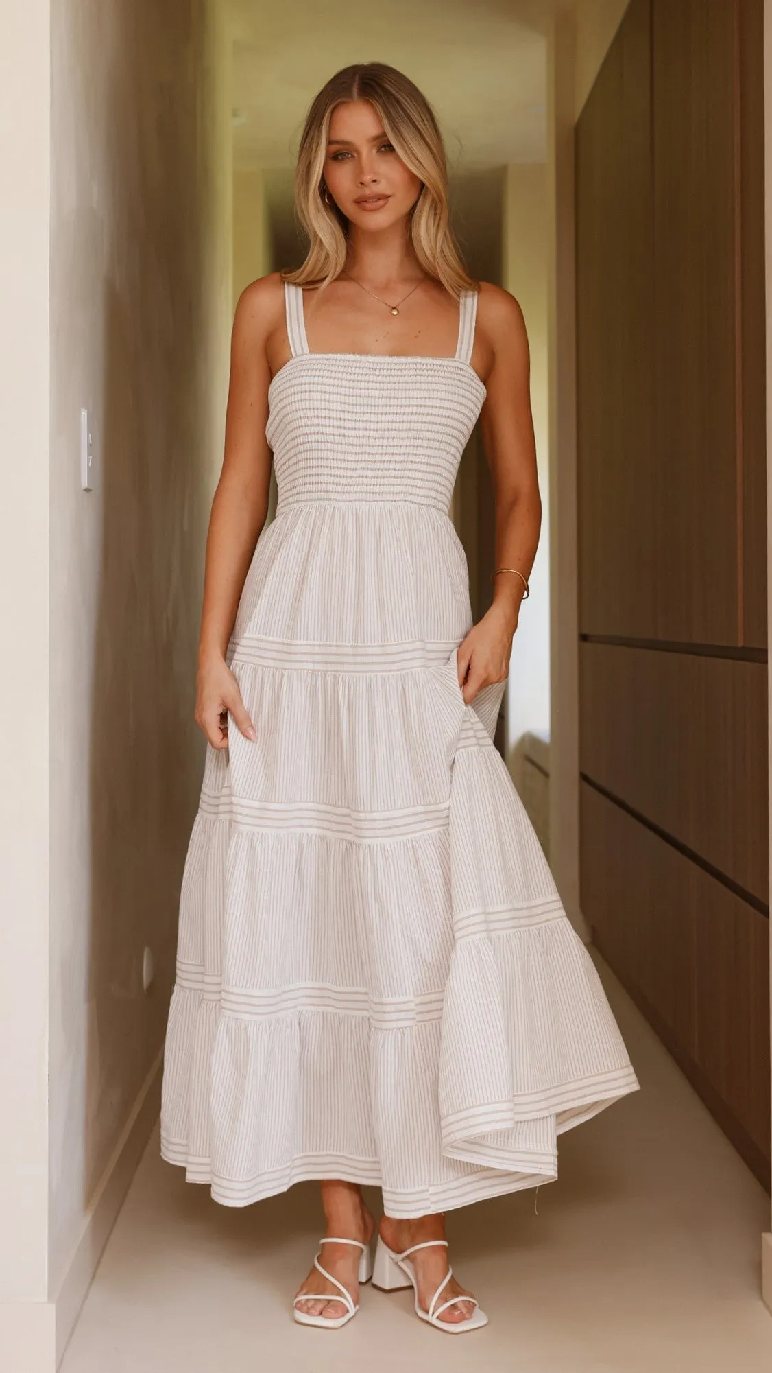 Shevaun Maxi Dress - Beige