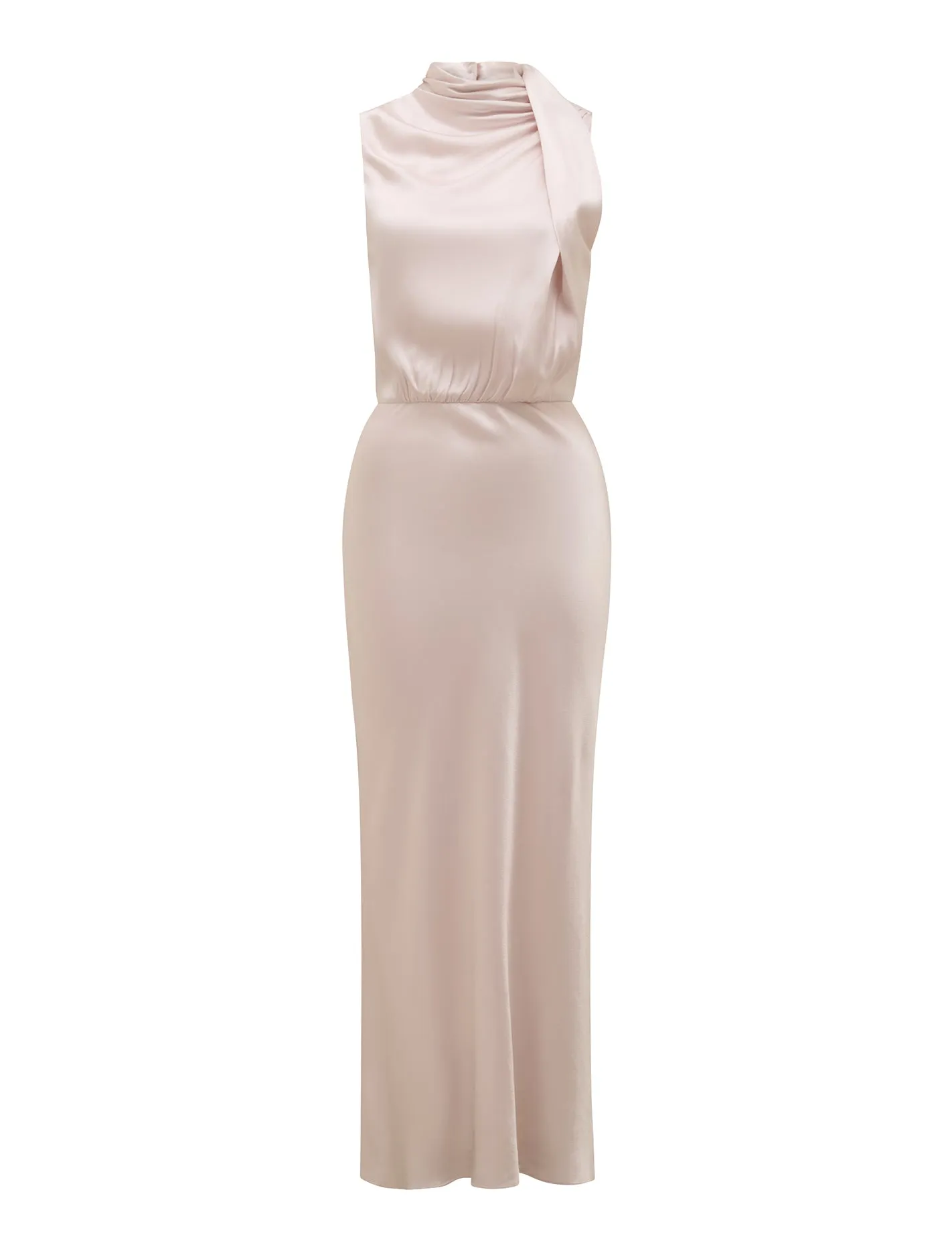 Sienna High Neck Satin Maxi Dress